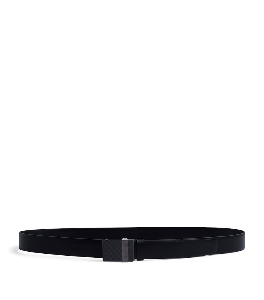 Leather Automatic Longtail Buckle Belt 001BLACK Image 1