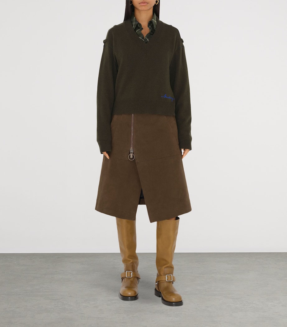 Leather Saddle Knee-High Boots SHREW Image 2