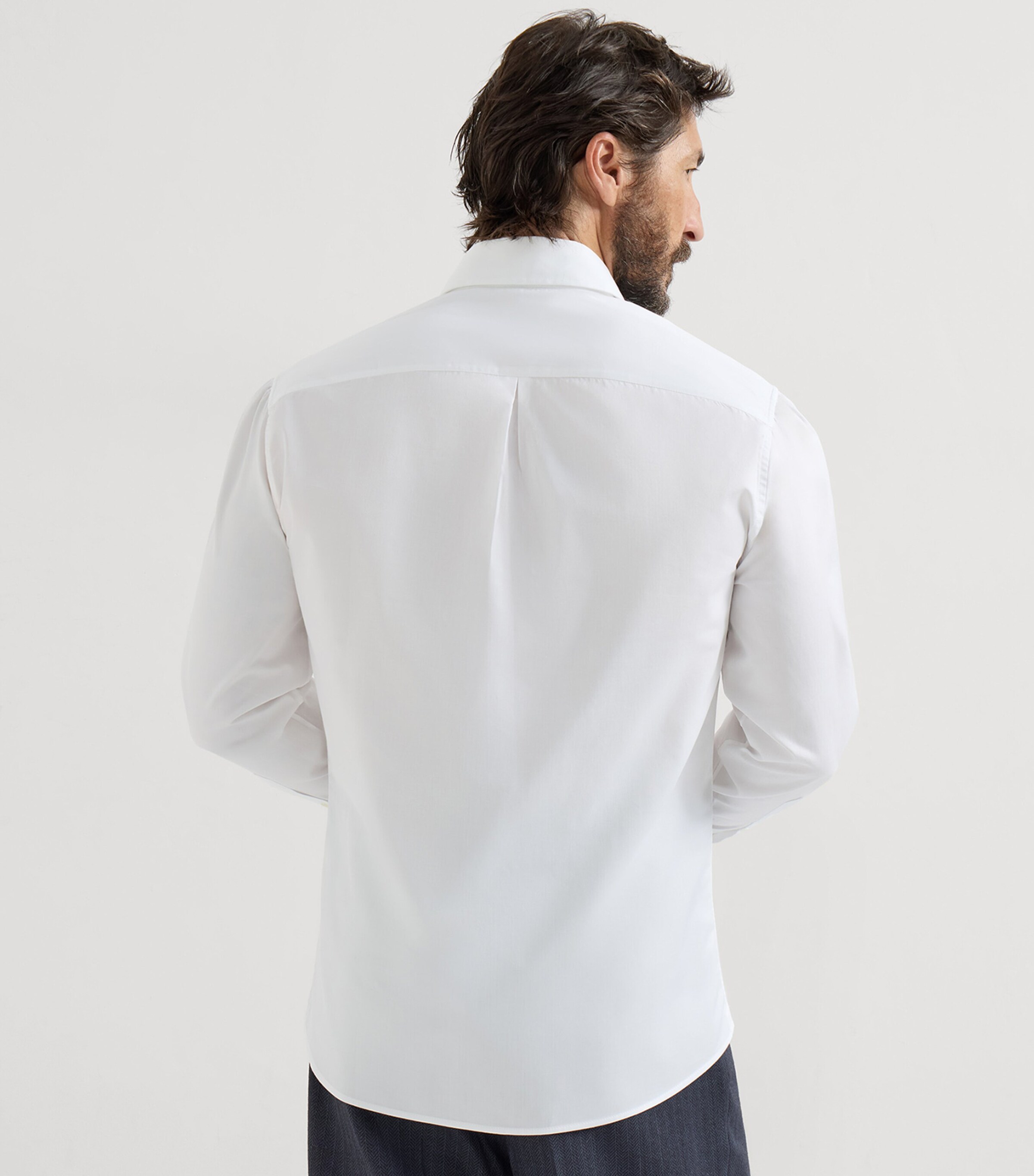 イタリア製 ブルネロクチネリ BRUNELLO CUCINELLI コットン モニーレ シャツ XS/オフホワイト ブラウス カットソー【2400014502602】 イタリア製 ブルネロクチネリ BRUNELLO CUCINELLI コットン モニーレ