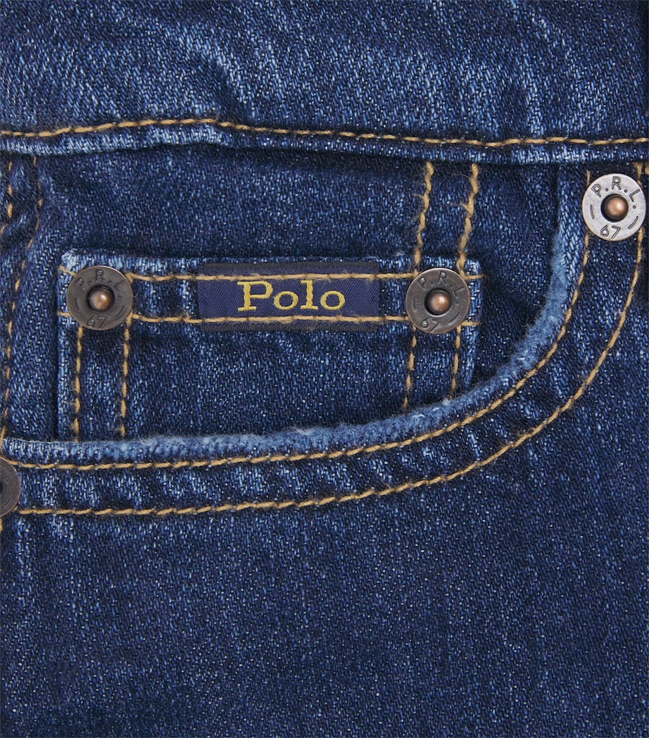 Ralph Lauren Kids Curved Tapered Jeans (7-16 Years) Lucero Wash Image 3