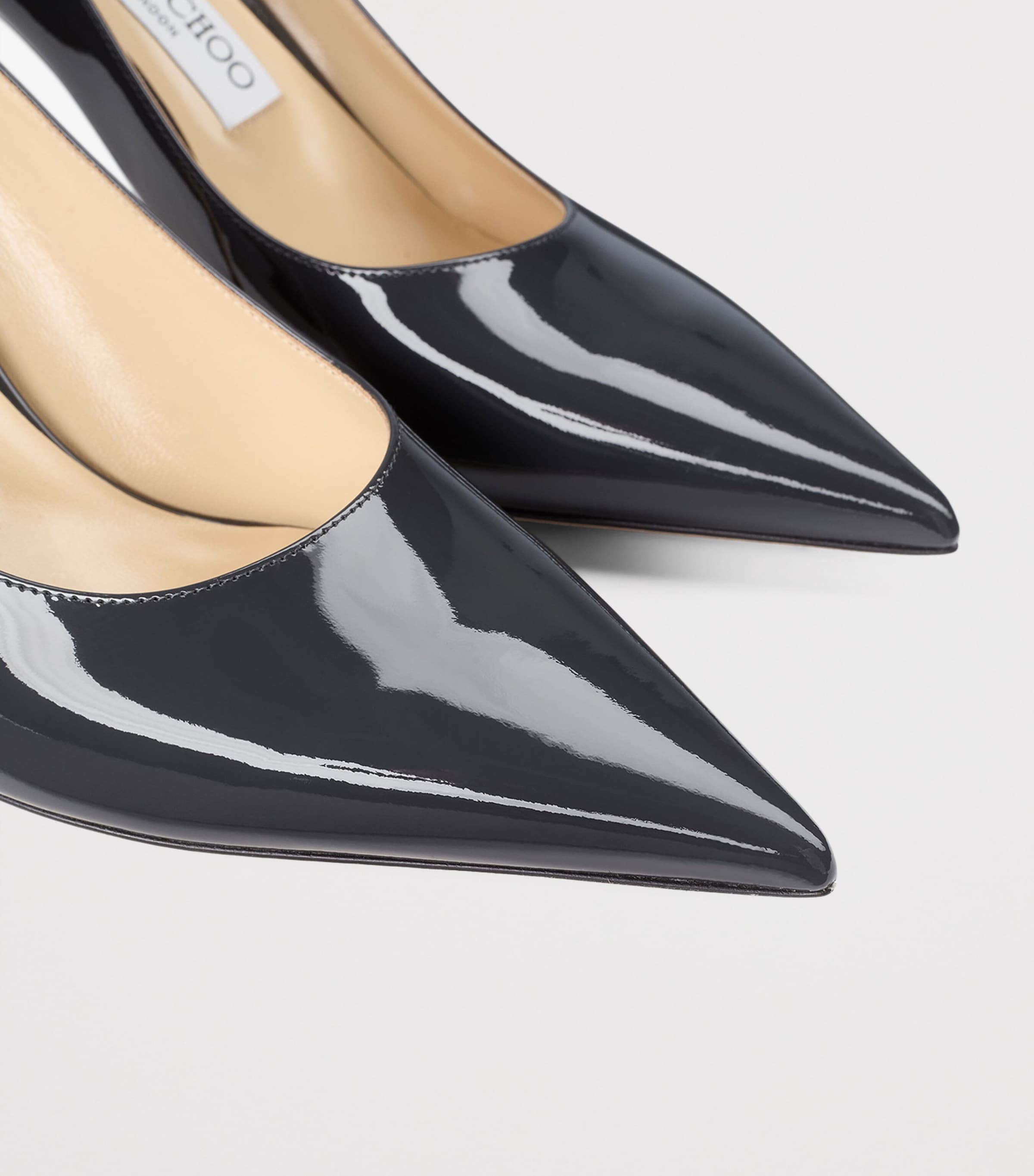 Jimmy Choo Womens Love 85 Patent Leather Pumps Graphite Image 6