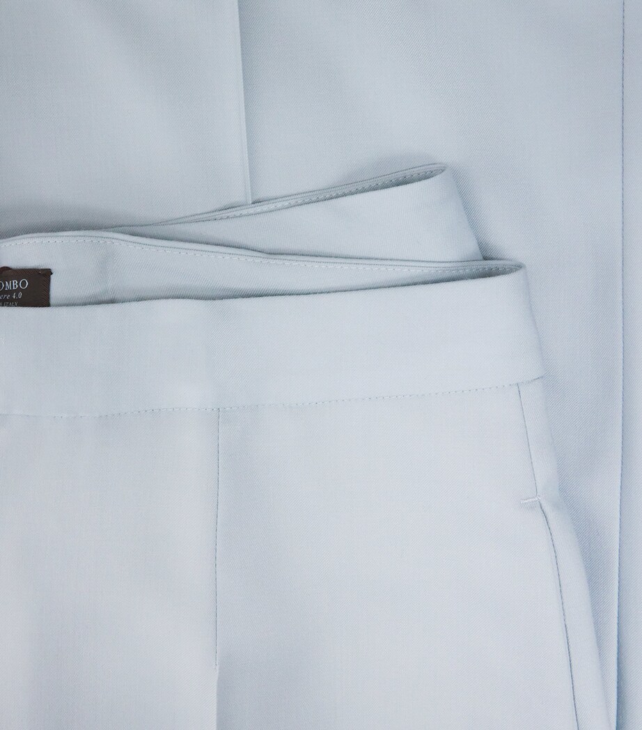Colombo Womens Cashmere Wide-Leg Trousers Light Blue Image 6