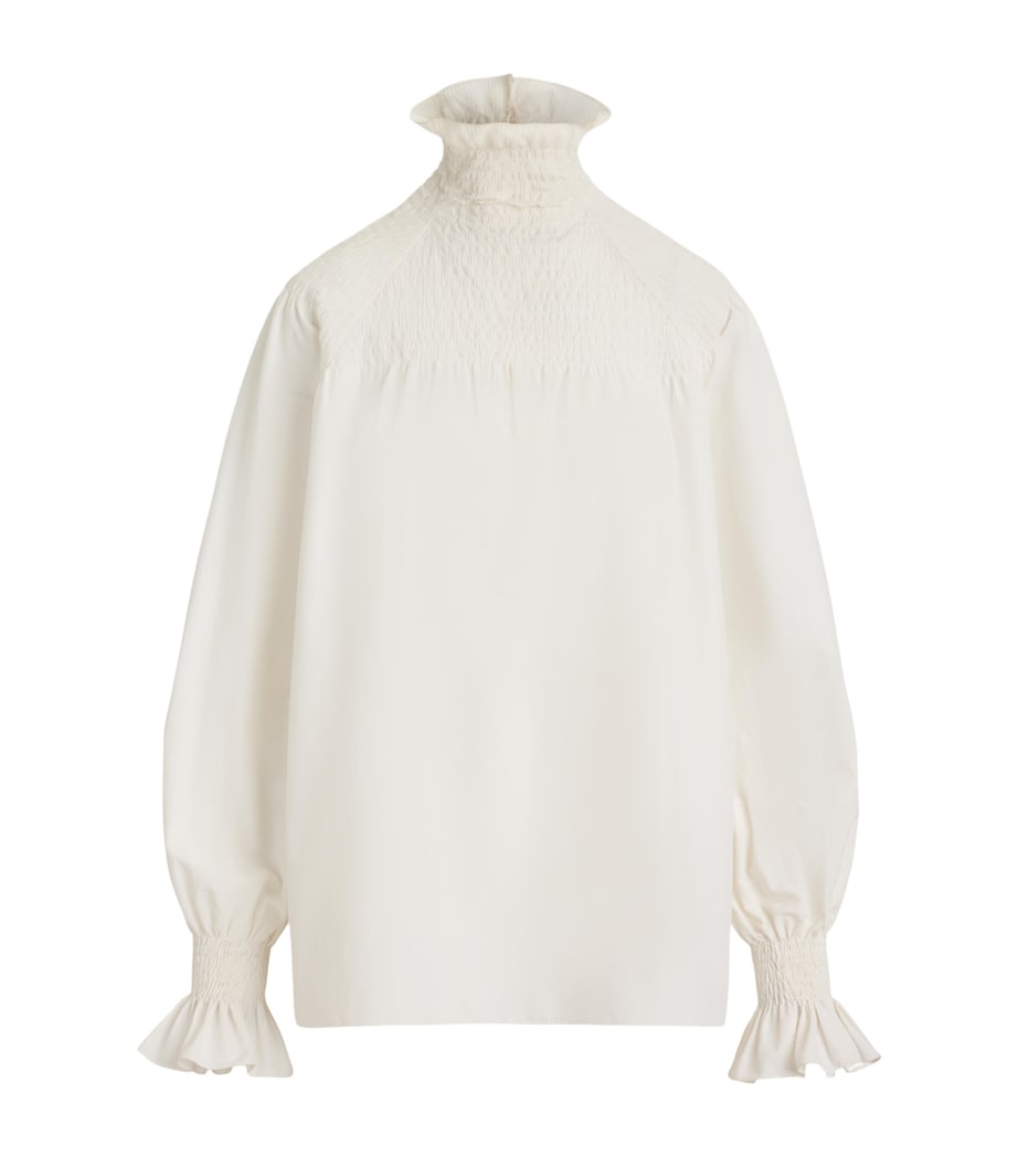 Ralph Lauren Collection Womens Poplin Maddison Blouse Cream Image 1