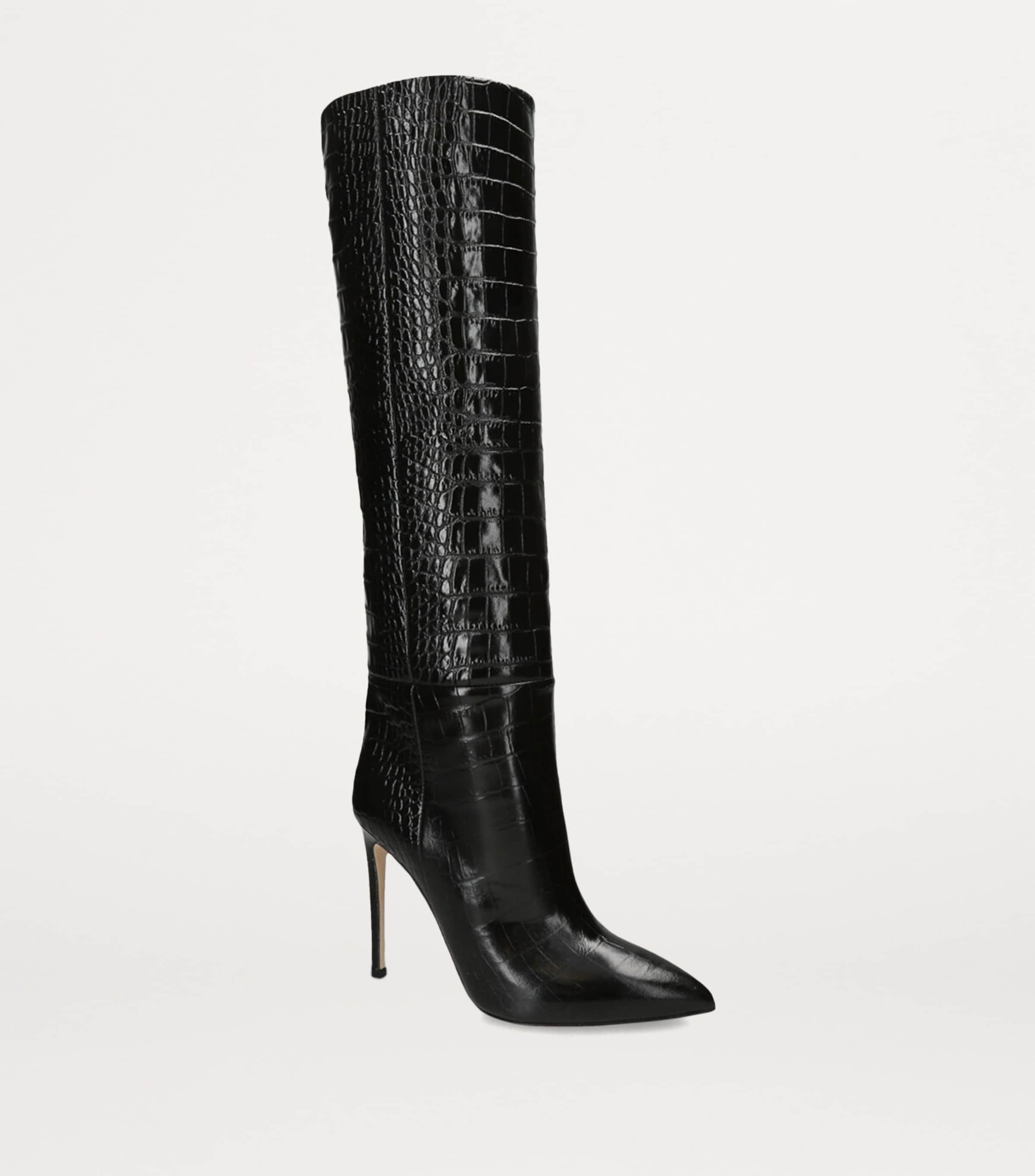 Paris Texas Croc-Embossed Knee-High Boots 105 Black Image 5