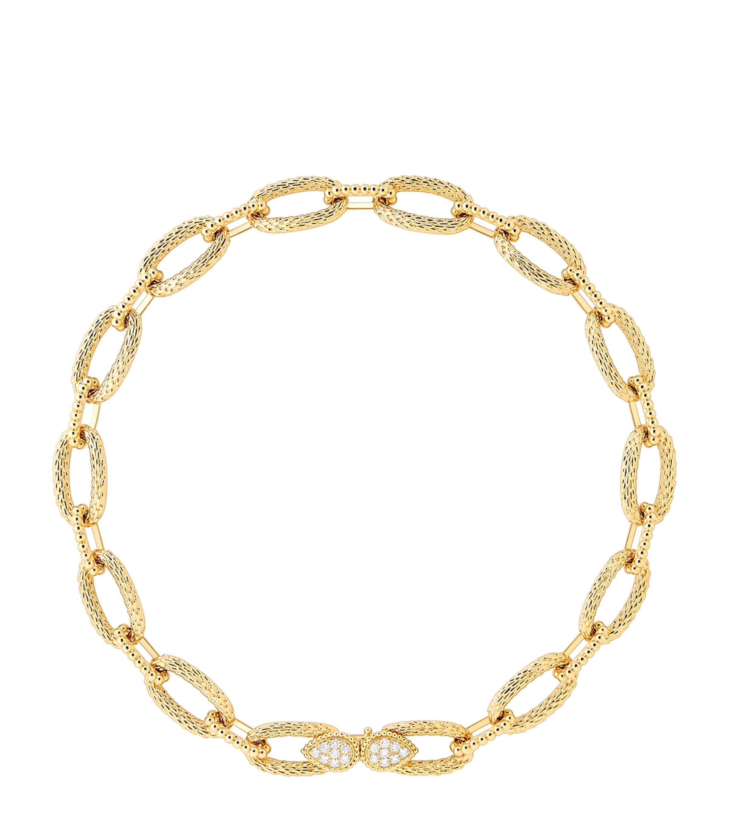 Boucheron Yellow Gold And Diamond Serpent Bohème Vintage Necklace In Gold