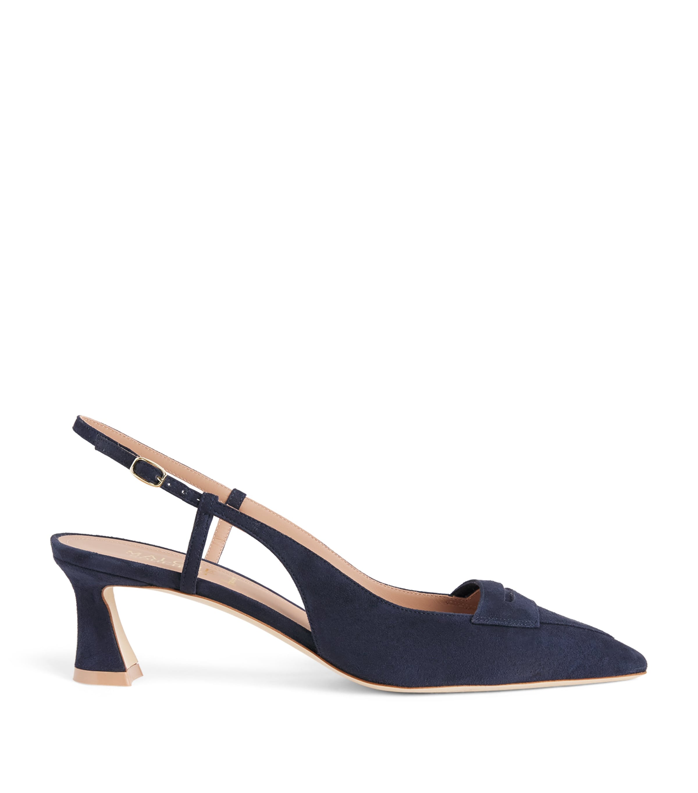 Malone Souliers x Harrods Suede Suze Slingback Pumps 45 Midnight Image 1