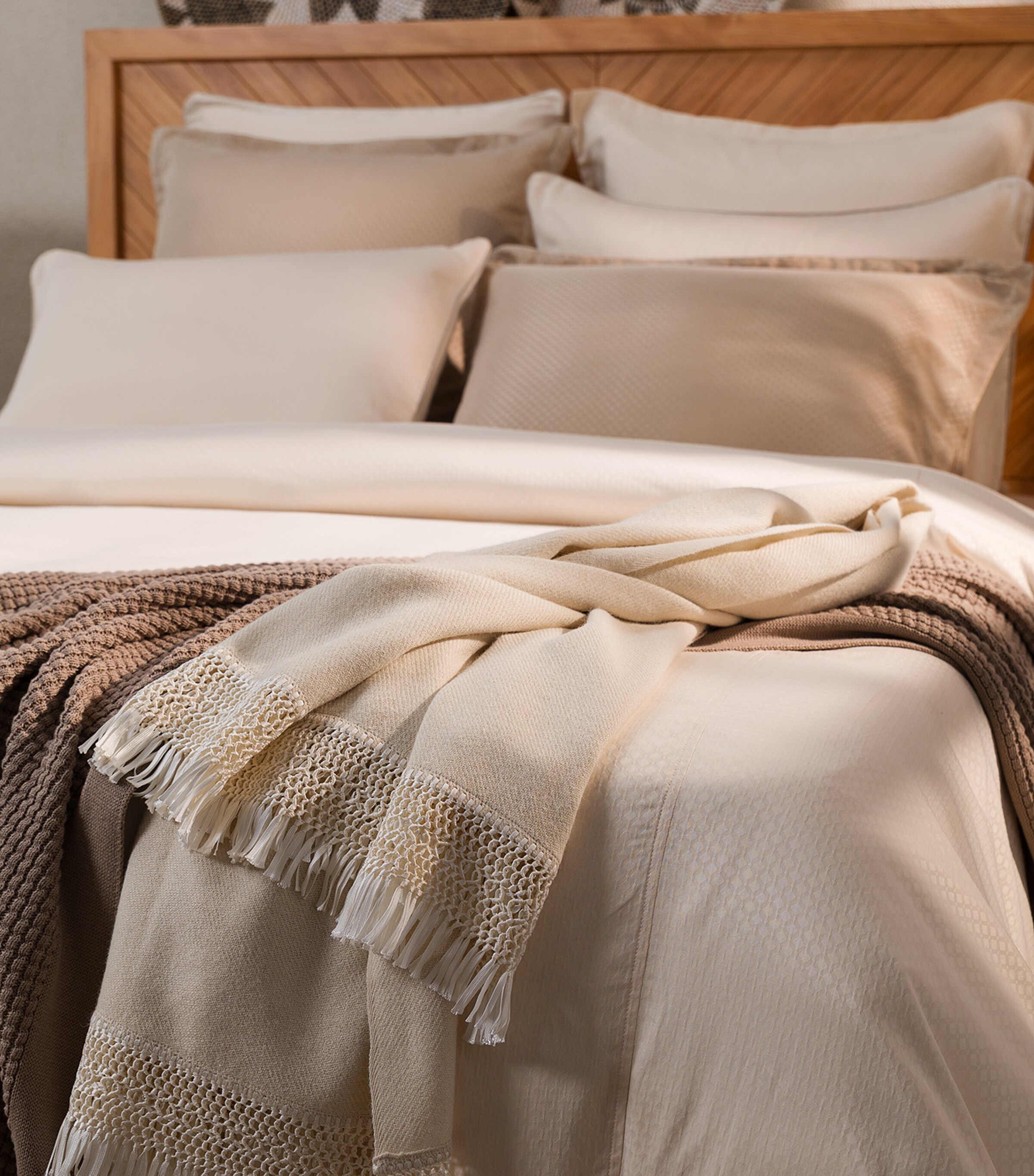 Hamam Alpaca Throw (130cm x 180cm) Ivory Image 2