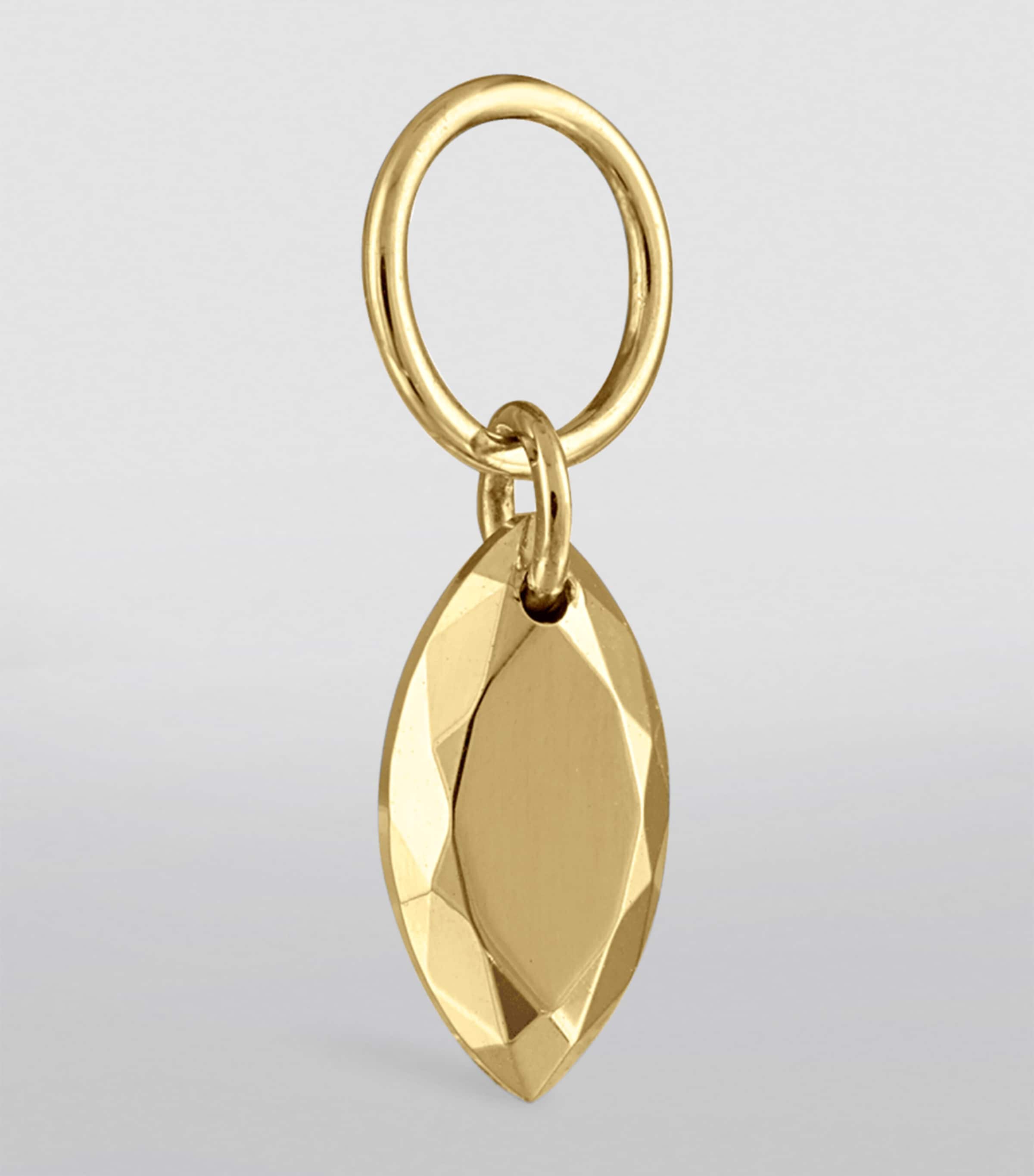 Faceted Gold Marquise Charm (5.5mm) YELLOW GOLD Image 3