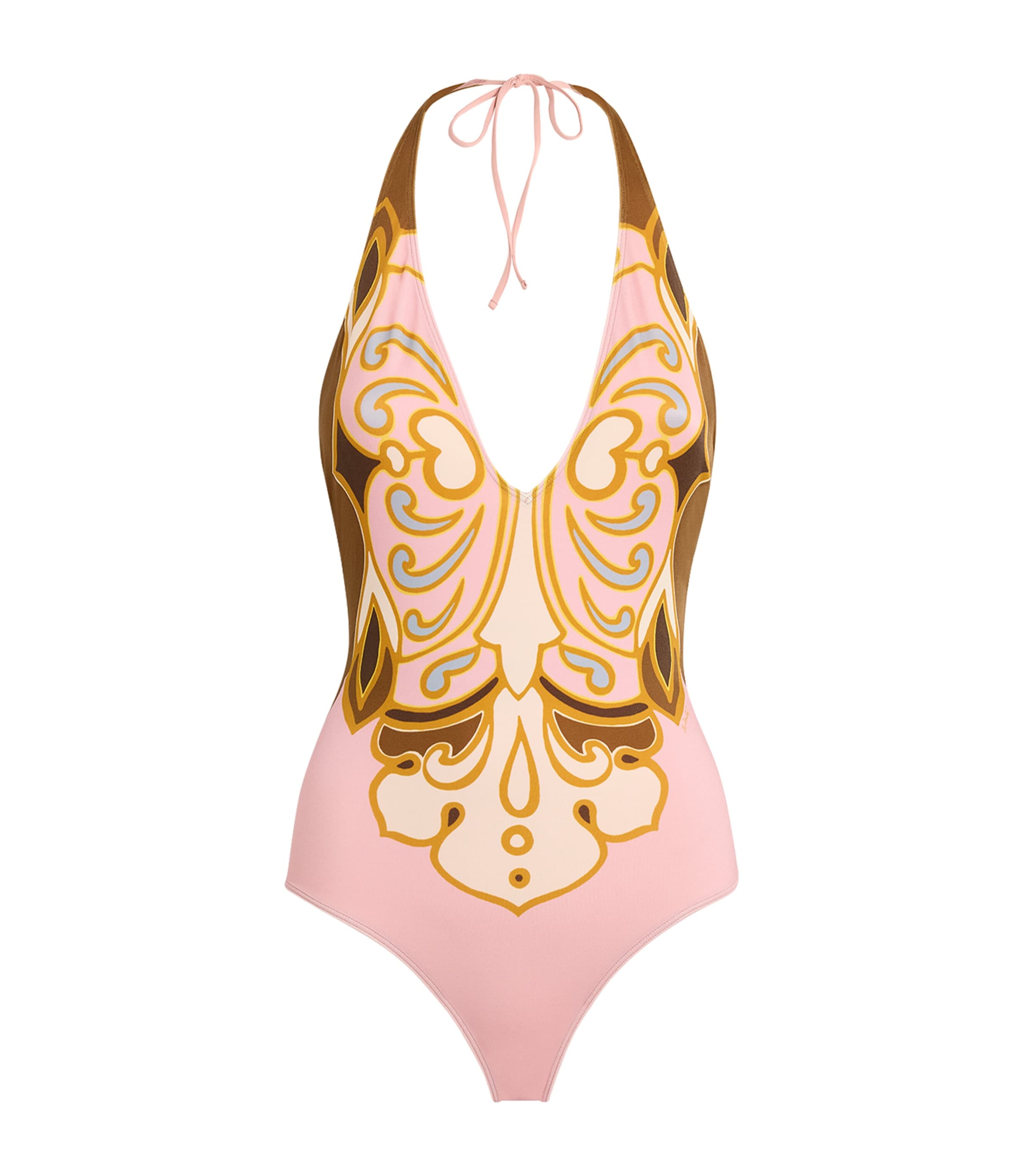La Doublej Plunge Halterneck Swimsuit Cocoon
