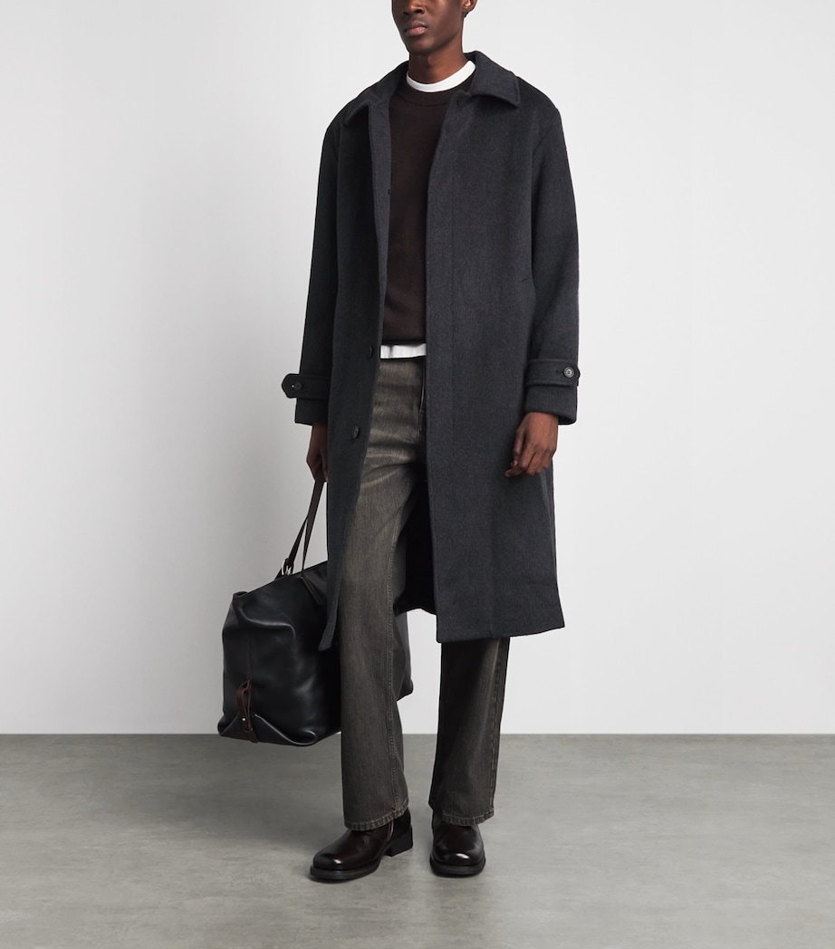 NN.07 Mens Wool-Blend Gibson Coat Dark Grey Image 2