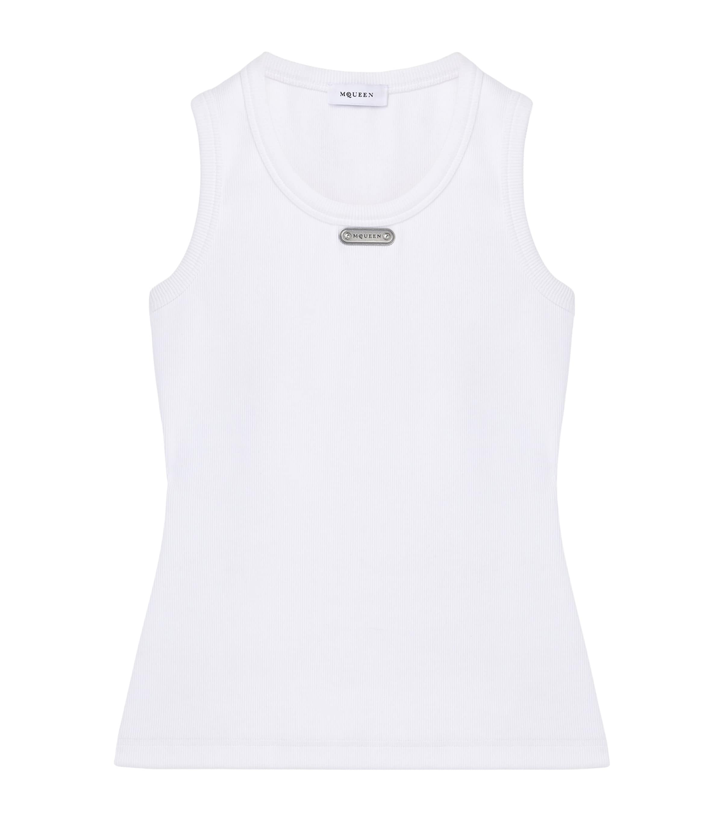 Alexander Mcqueen Mcqueen Placket Tank Top In White
