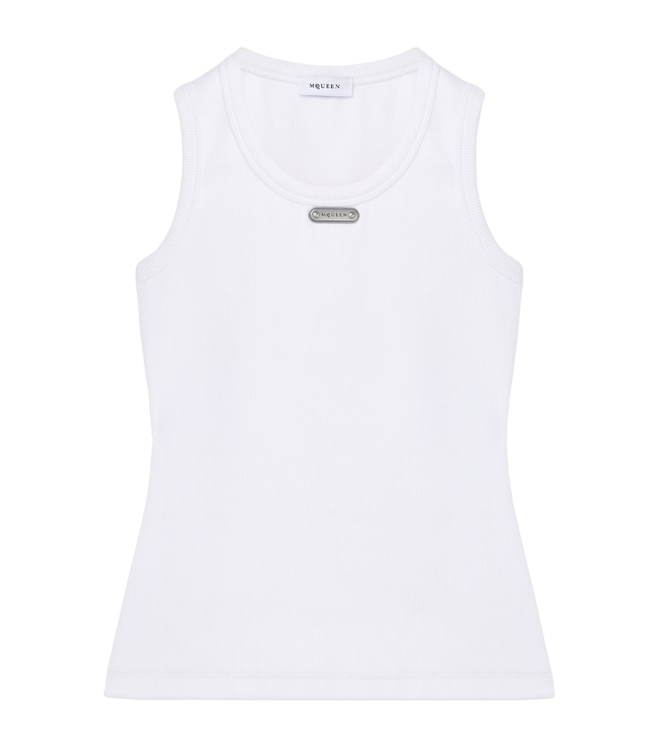 Cotton Logo-Plaque Tank Top 9000 Image 1