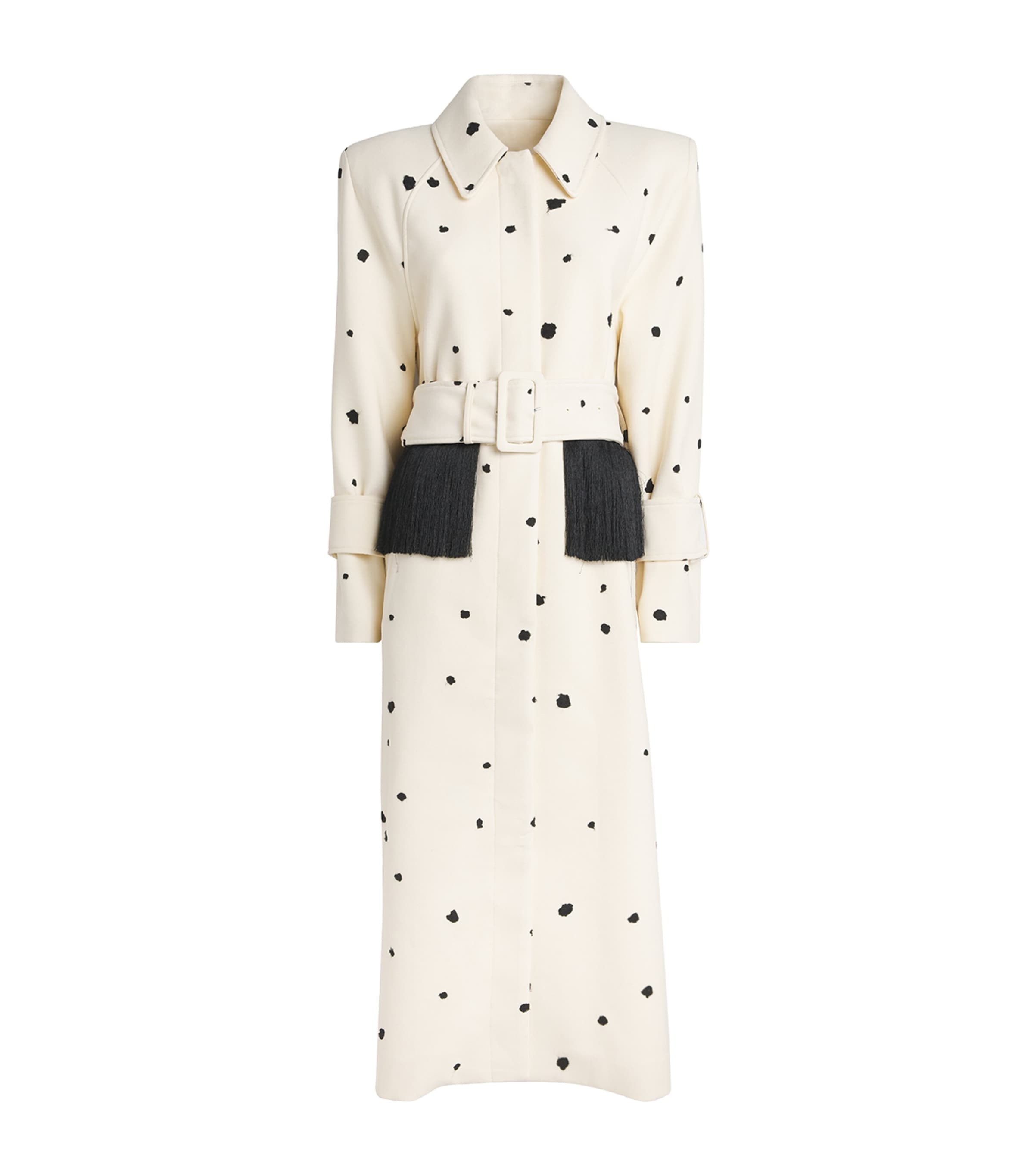 CAMILLA AND MARC Womens Spotted Ponza Coat Eggshell Image 1