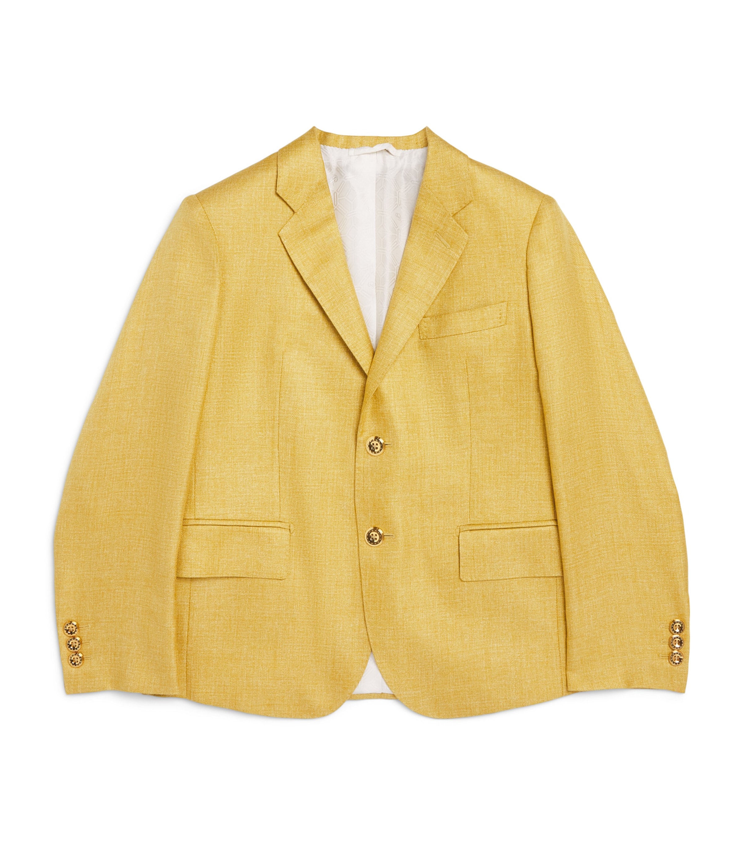 Stefano Ricci Kids Silk Blazer (10-16 Years) C. Yellow Image 1