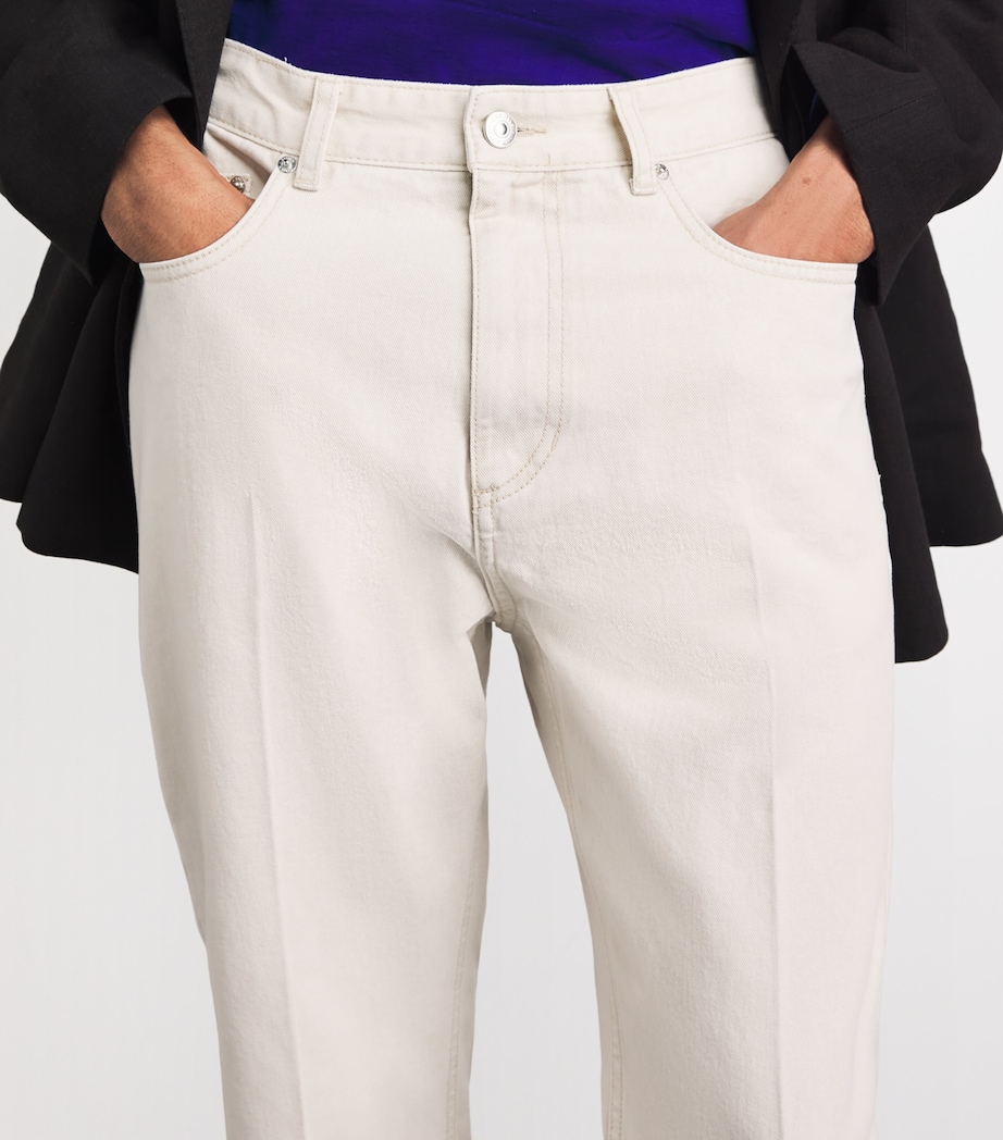 System Mens Straight Jeans Ecru Image 3