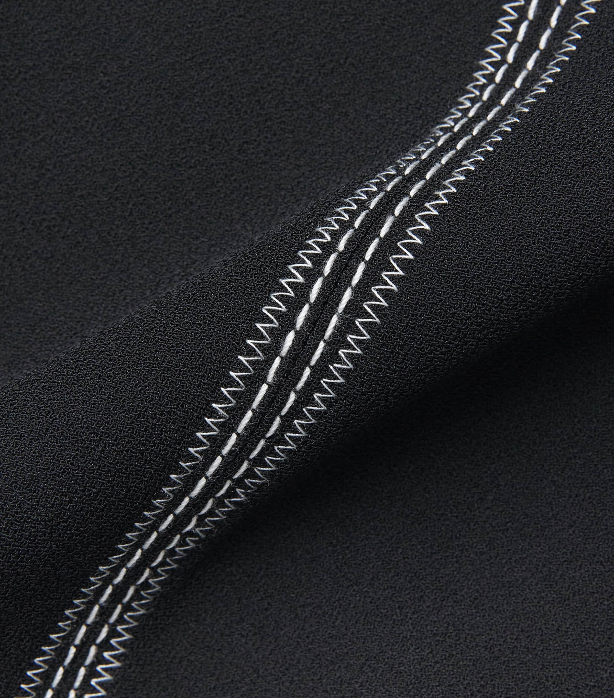 Topstitched Midi Dress BLACK Image 5