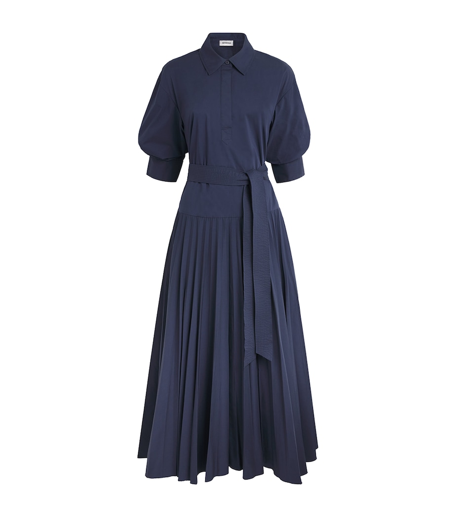 Simkhai Womens Poplin Belted Arlo Maxi Dress Midnight Image 1