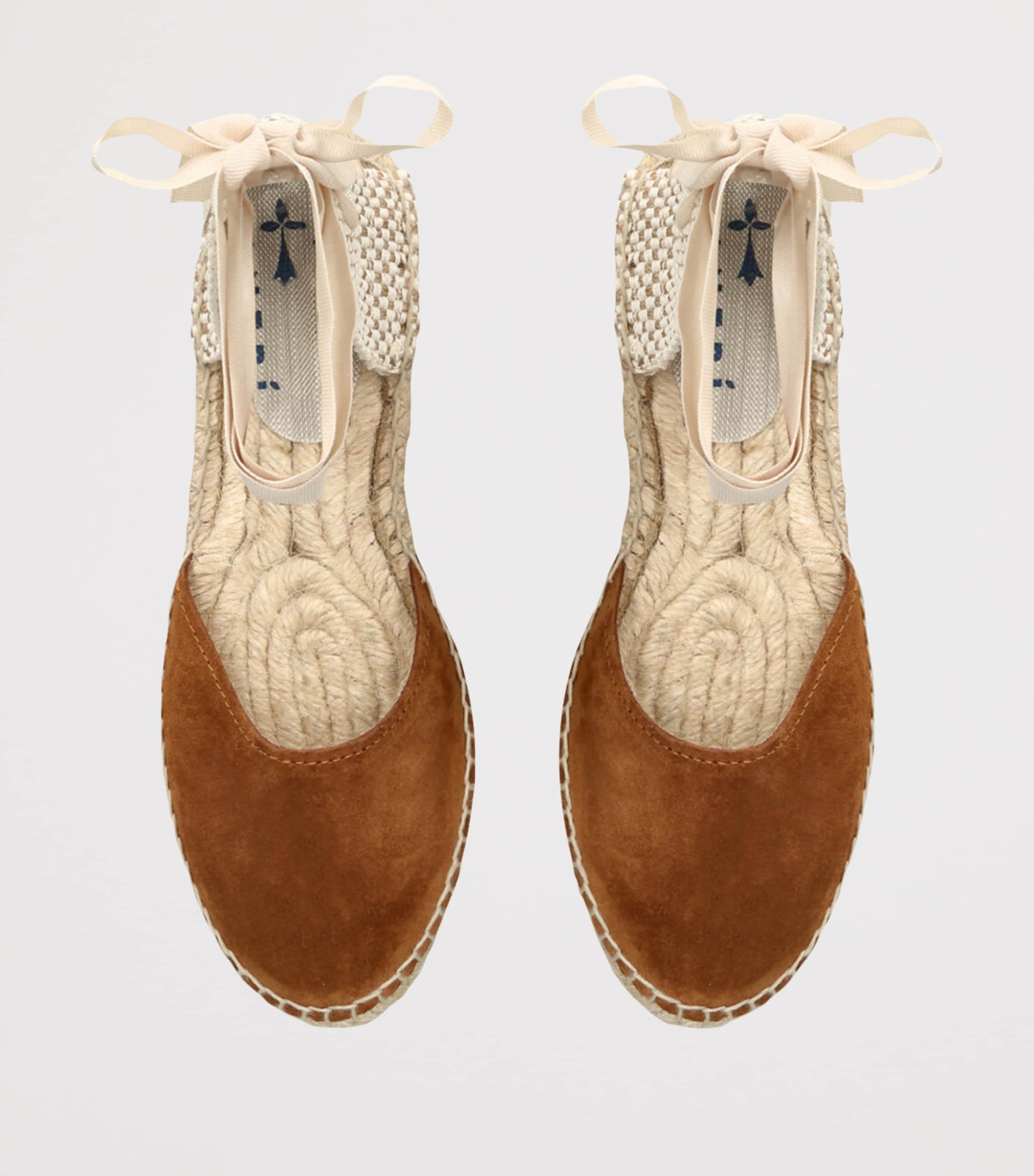 Manebi Suede Hamptons Espadrilles Mid Brown Image 4
