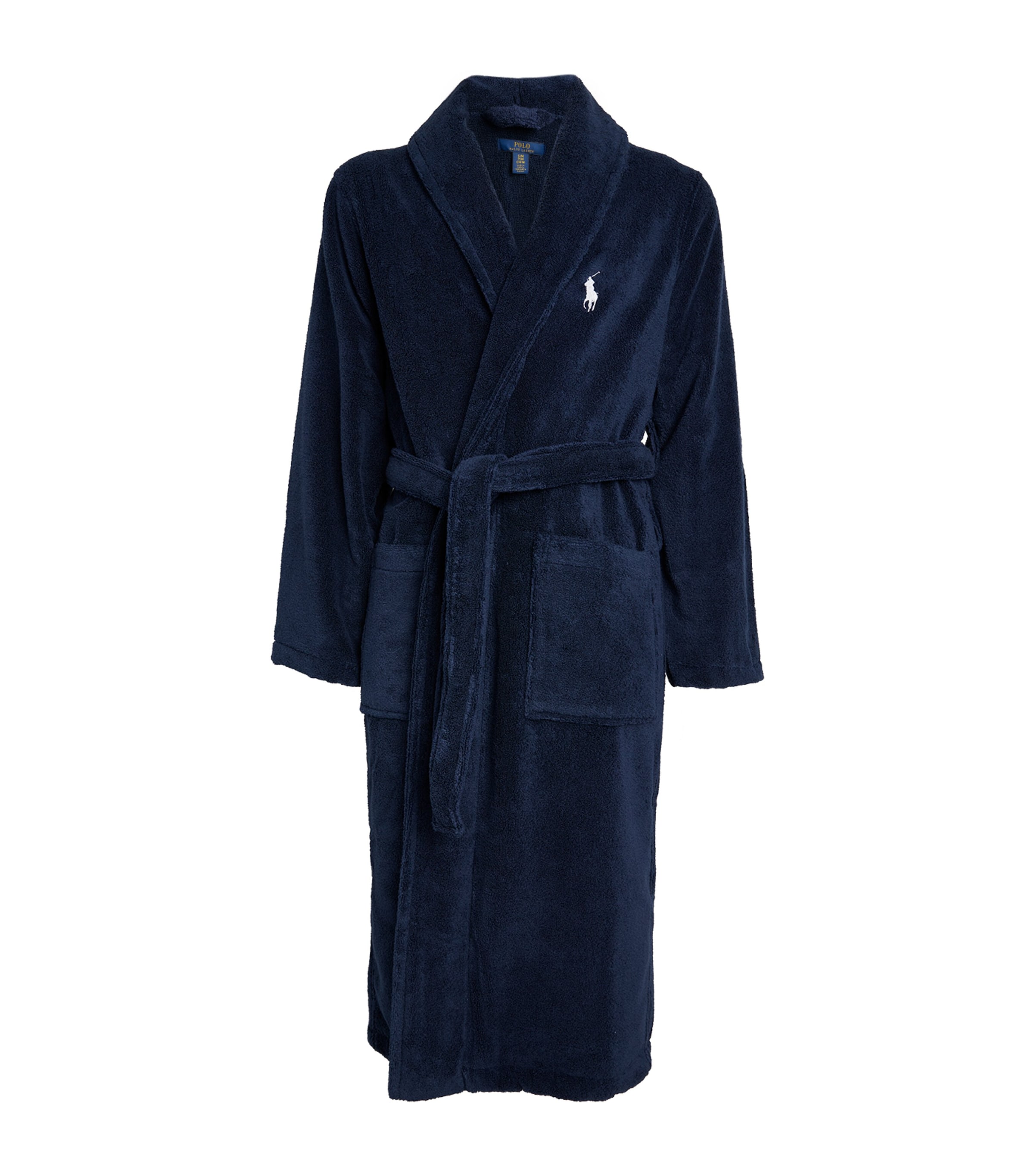 Polo Ralph Lauren Polo Pony Bath Robe In Blue