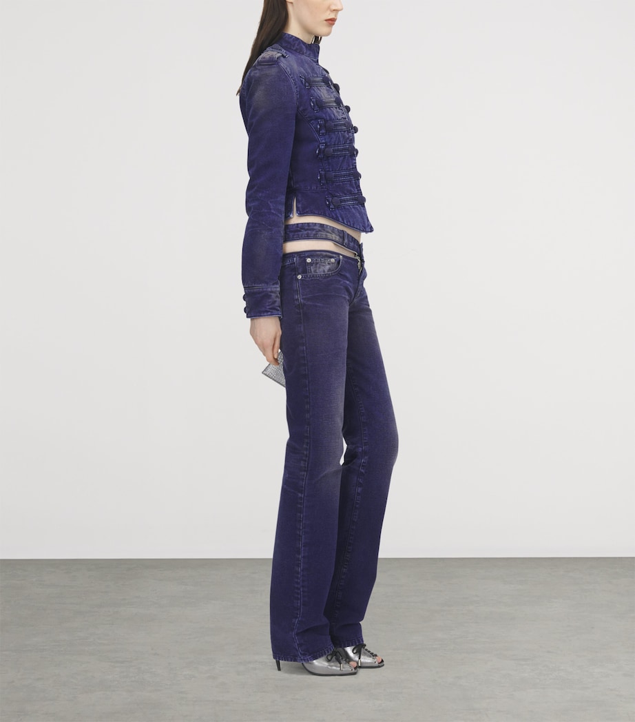 McQueen Womens Uniform Denim Jacket Image 3