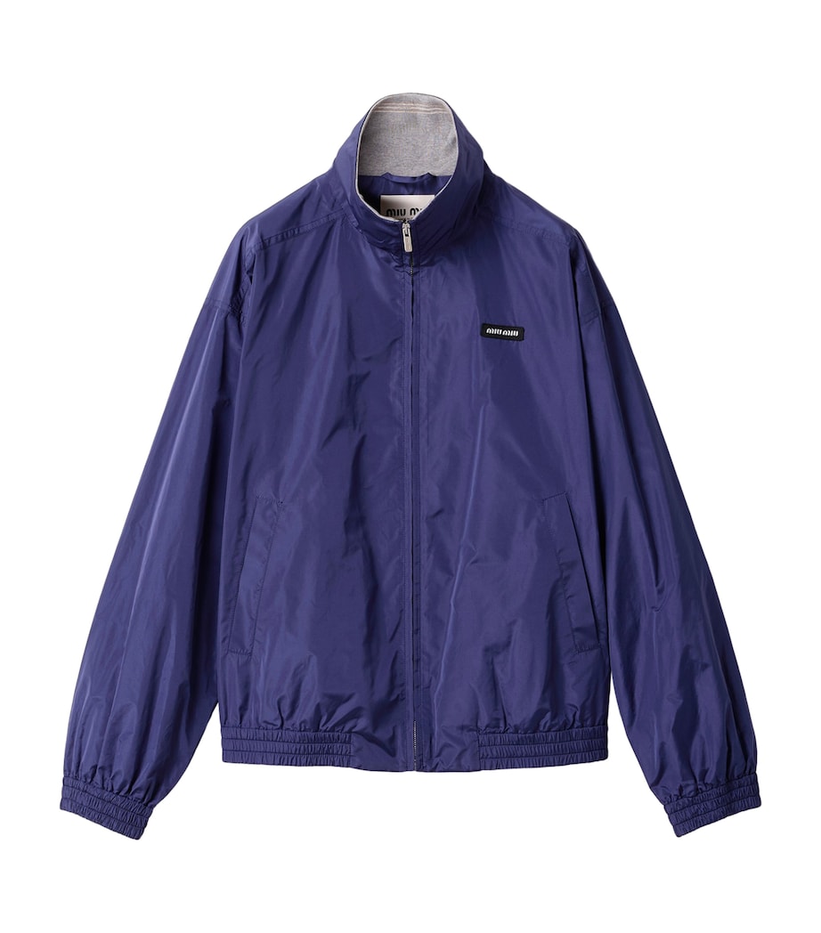 Miu Miu Womens Technical Jacket Blue Image 1
