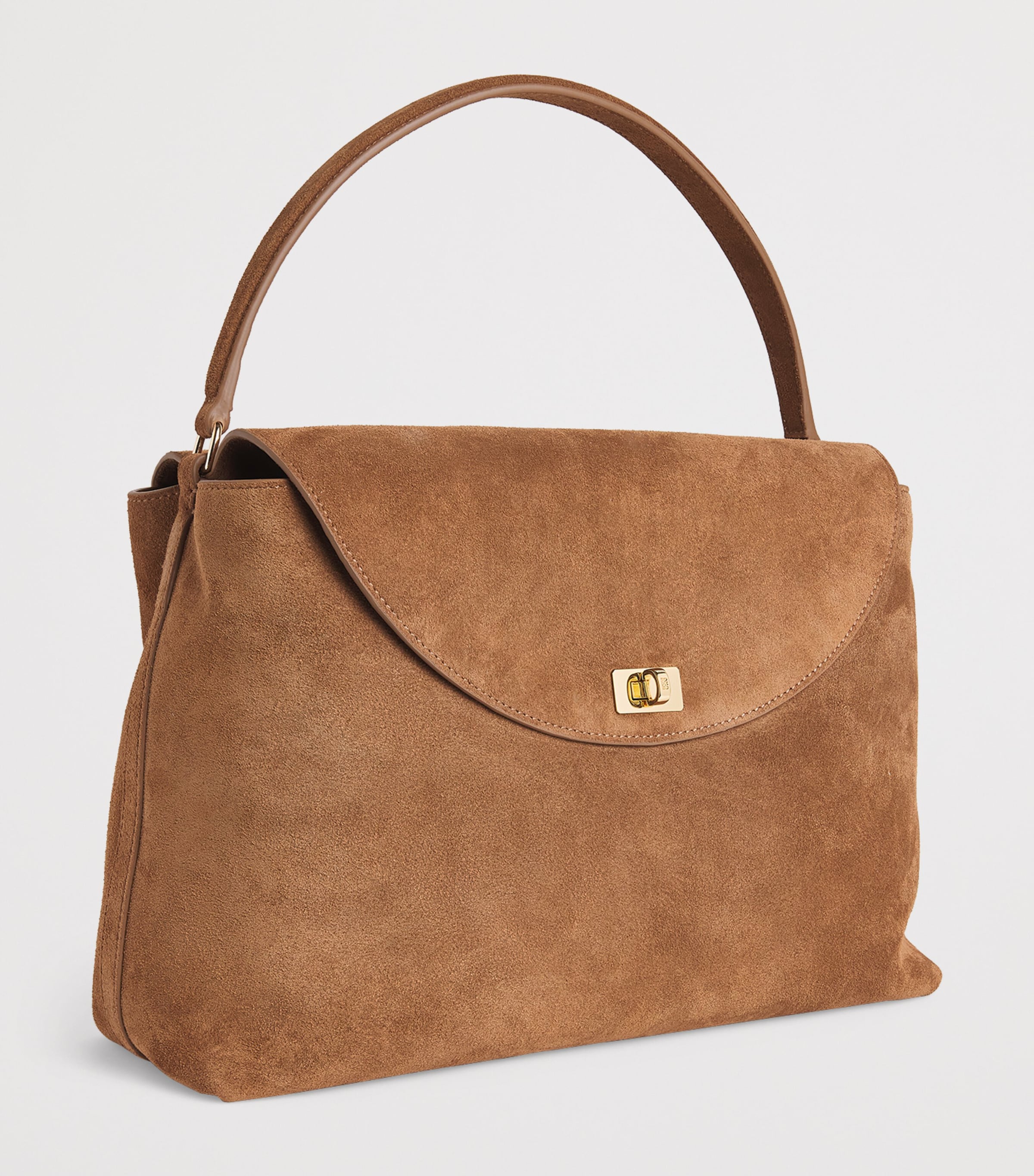 Sandro Paris Suede Le Grand Bazaar Top-Handle Bag Beige Image 3