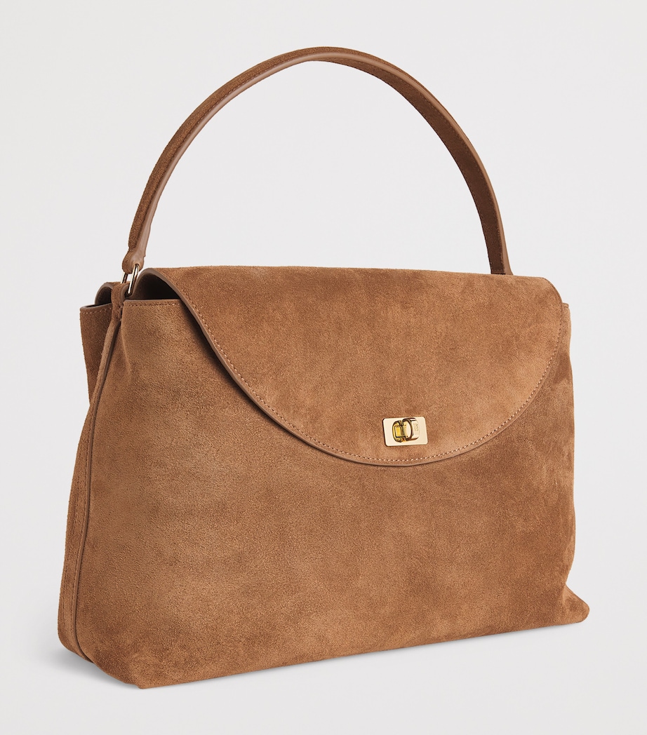 Sandro Paris Suede Le Grand Bazaar Top-Handle Bag Beige Image 3