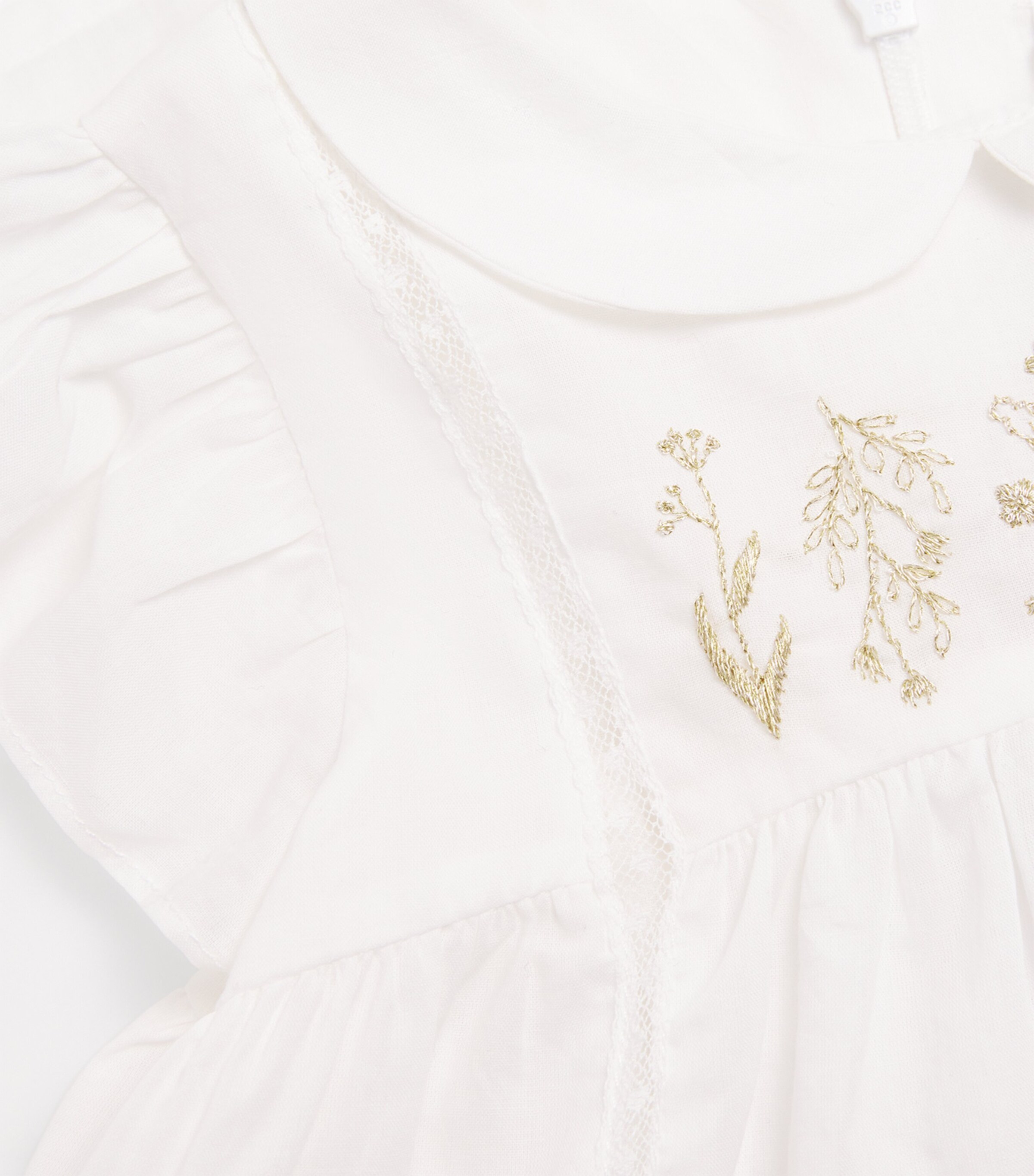 Tartine et Chocolat Cotton Embroidered Dress and Bloomers Set (3 Months-4 Years) Blanc Image 4