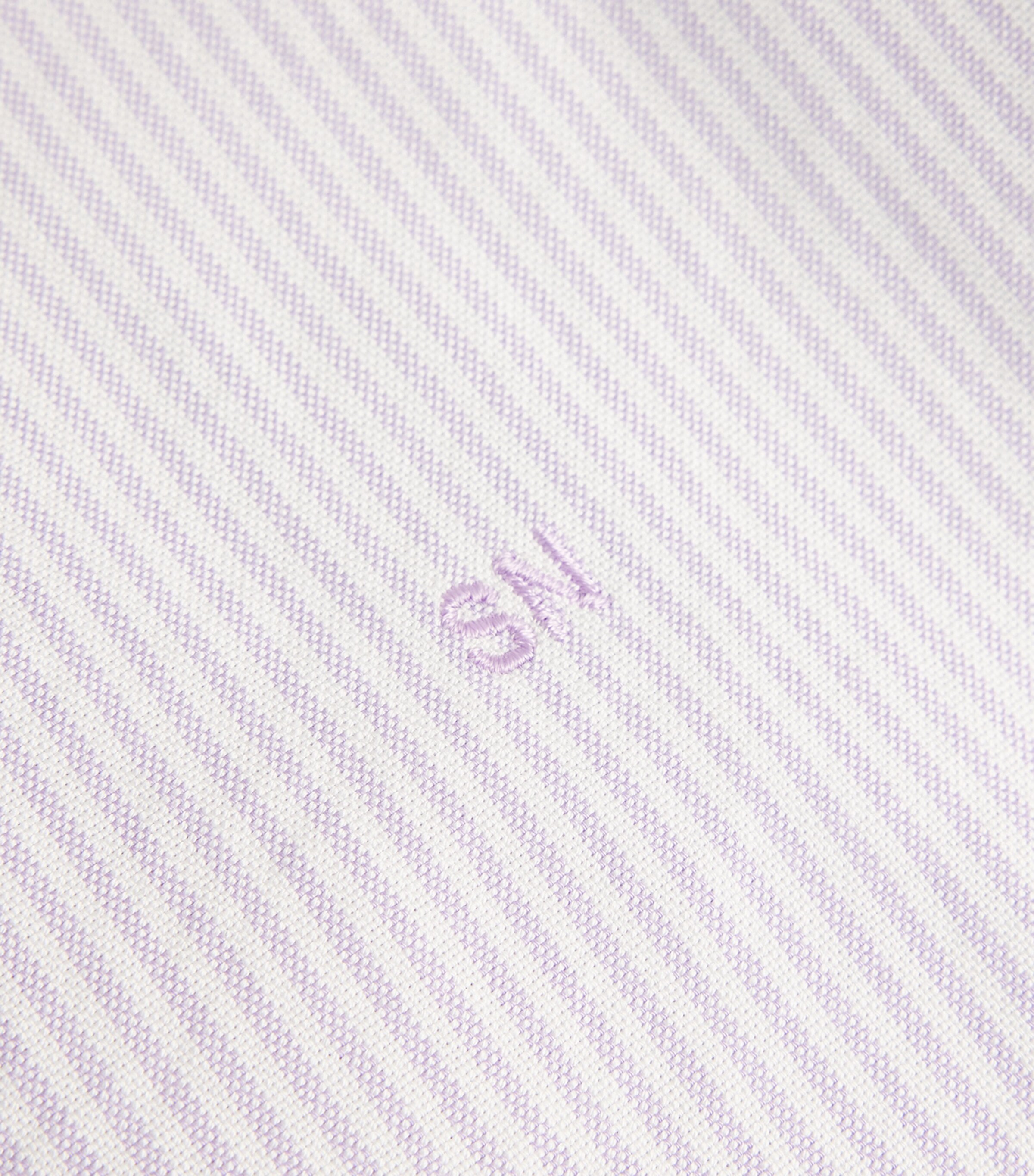 Studio Nicholson Mens Cotton Striped Ruskin Oxford Shirt Lilac Stripe Image 5