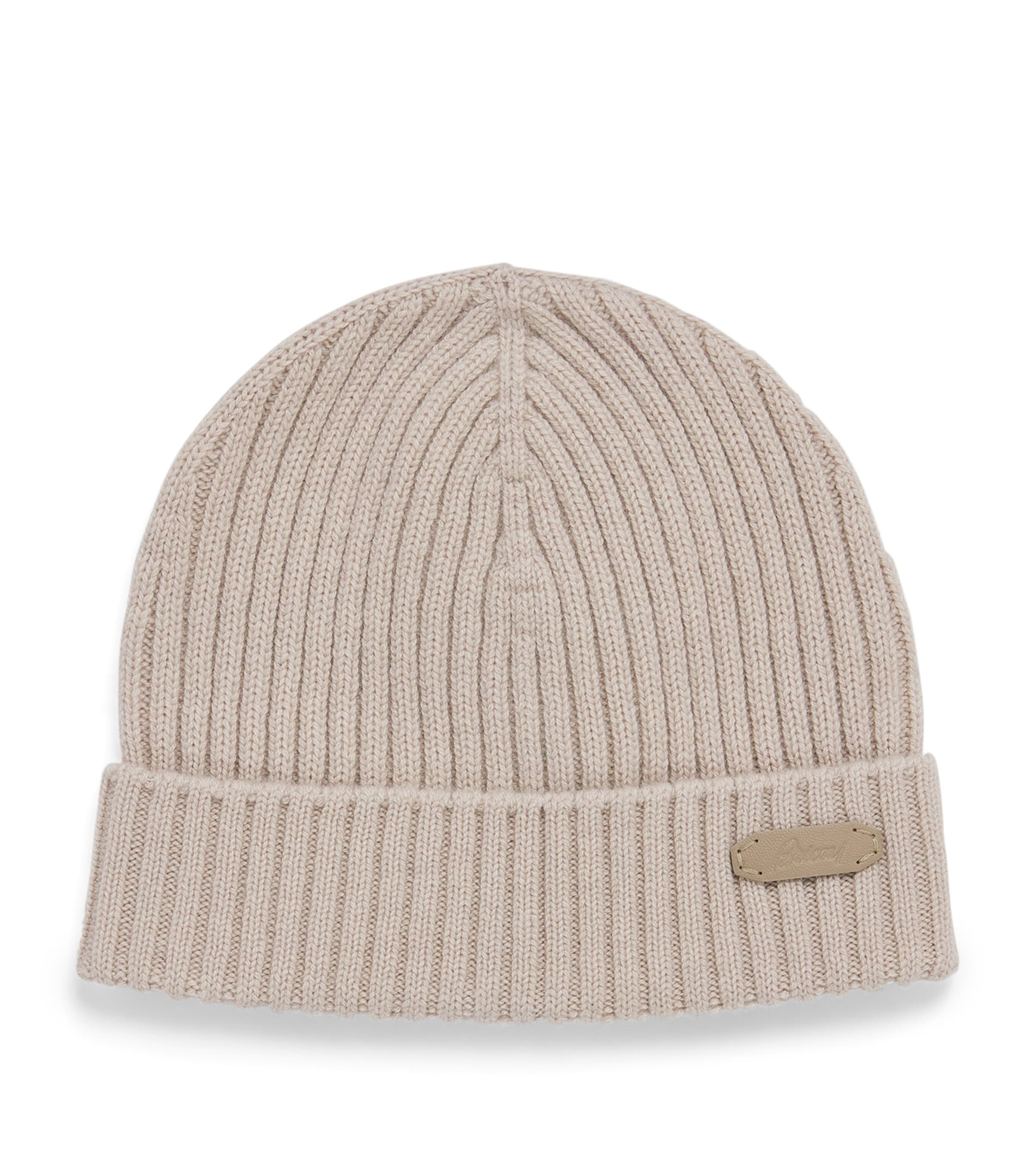 Brioni Cashmere Beanie In Nude