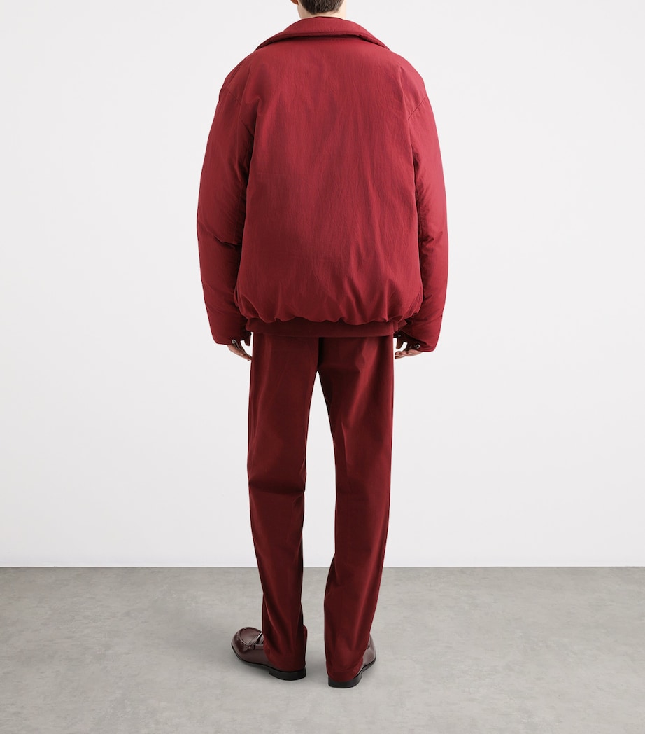 Padded Logo Tag Jacket R0369-BORDEAUX Image 5