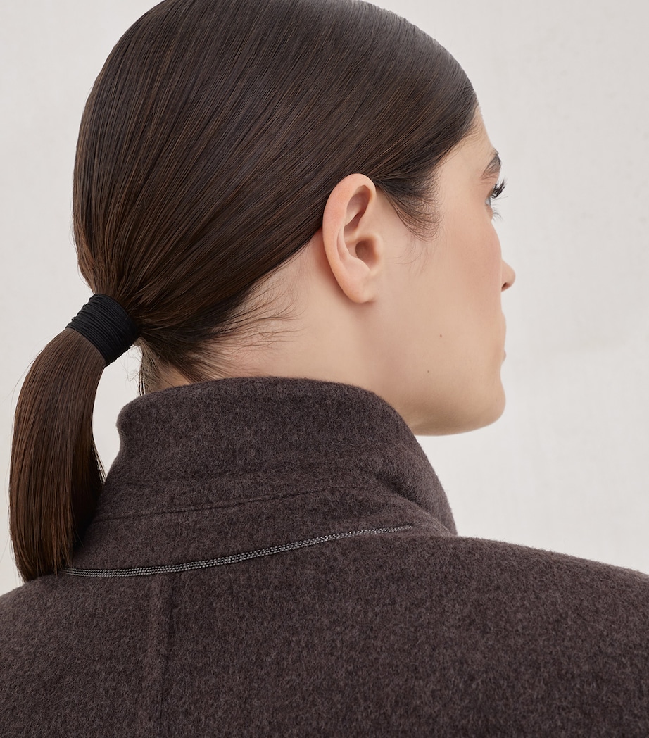 Virgin Wool-Cashmere Belted Trench Coat C017 Image 7