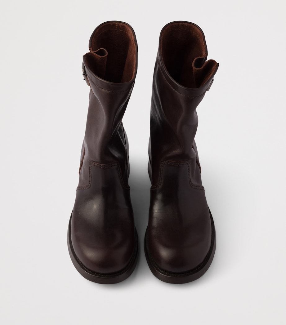 Prada Leather Mid-Calf Boots Image 4