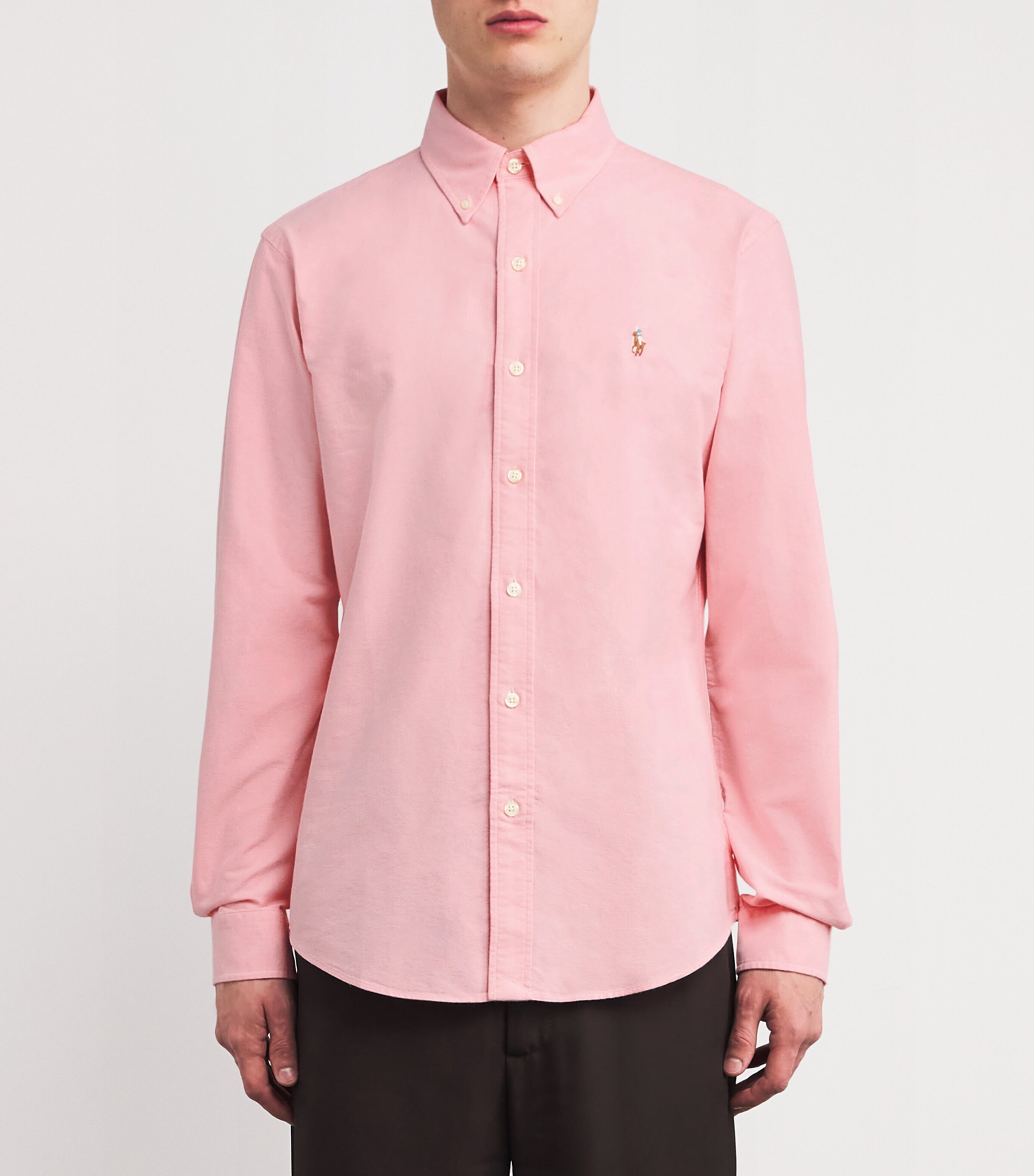 Cotton Polo Pony Oxford Shirt PINK Image 3