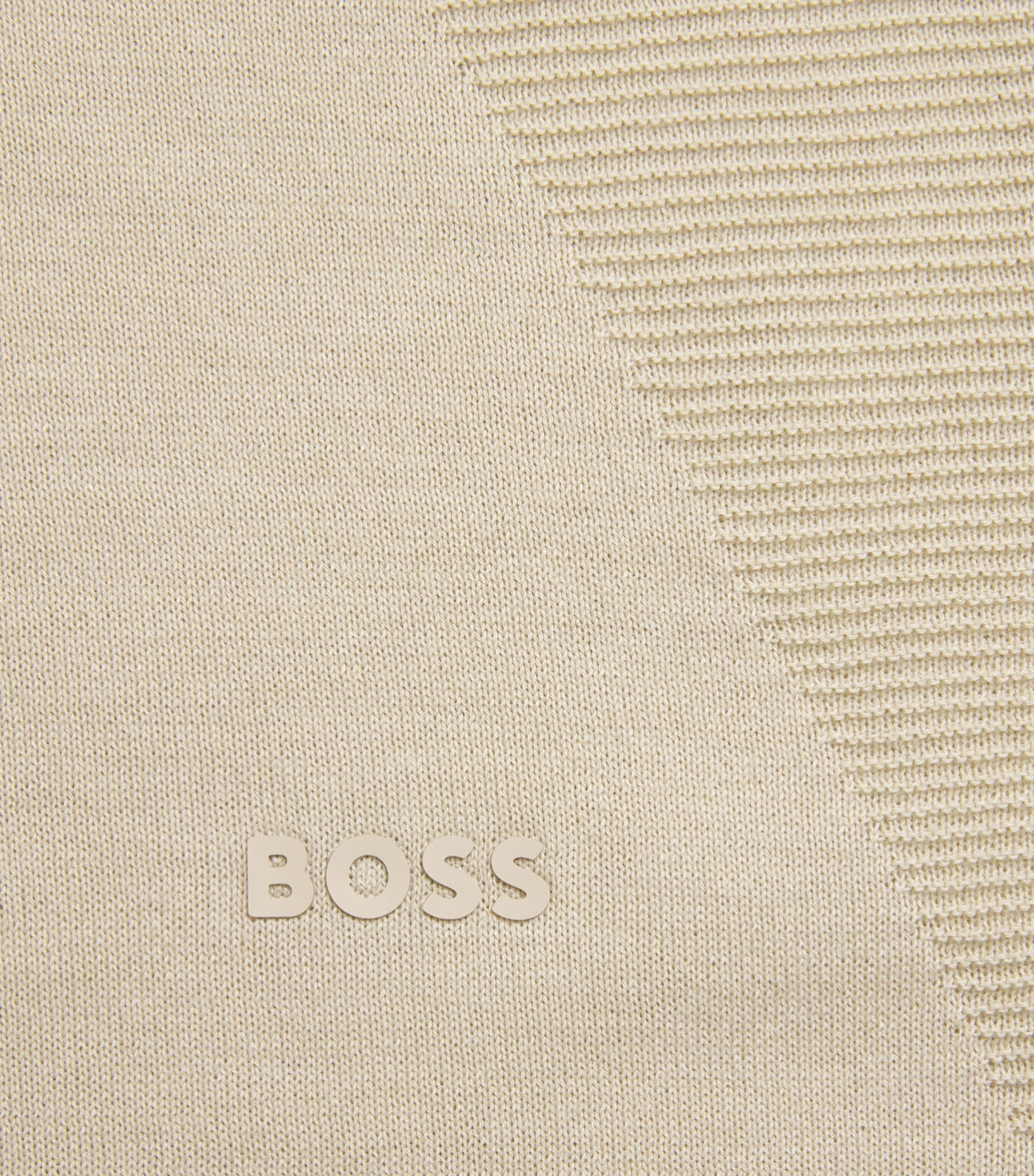 BOSS Mens Momentum Lite Sweatshirt Light Beige Image 6