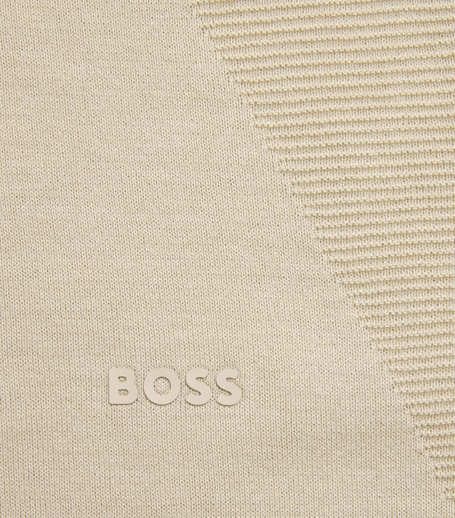BOSS Mens Momentum Lite Sweatshirt Light Beige Image 6