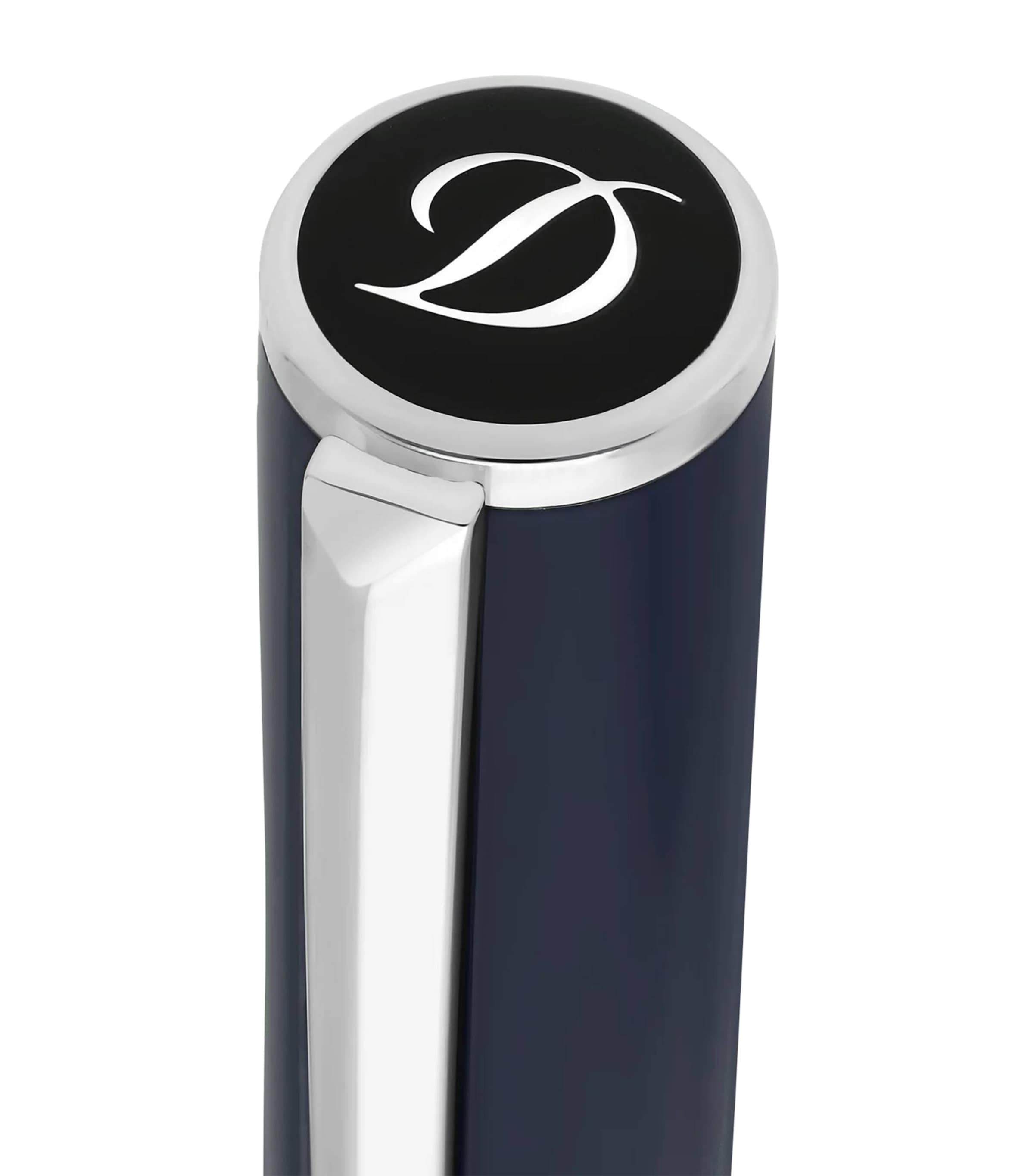 S.T. Dupont Initial Rollerball Pen Blue & Chrome Image 4