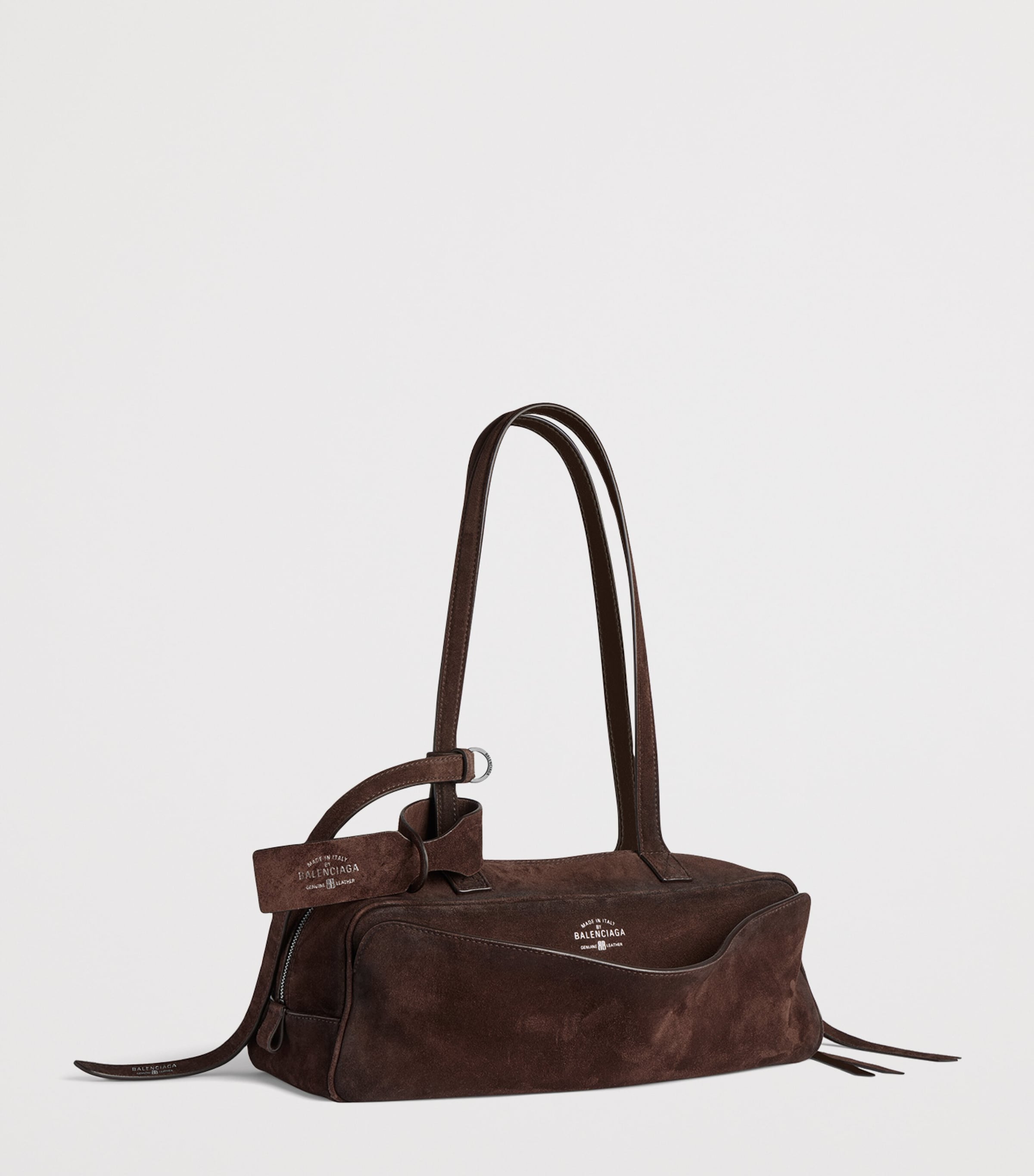 Small Leather Carrie Bowling Top-Handle Bag 2308 Image 3