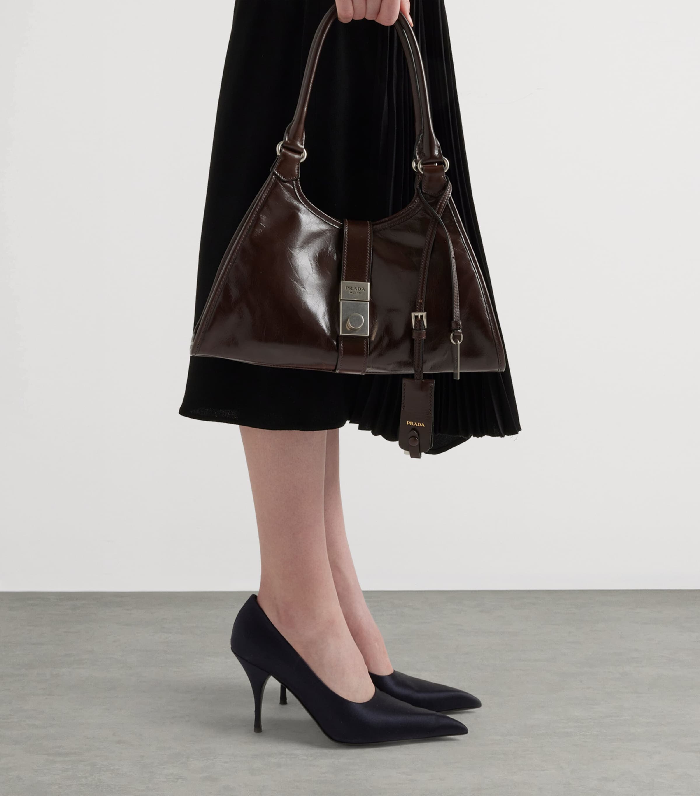 Prada Satin Pumps 85 Blue Image 2