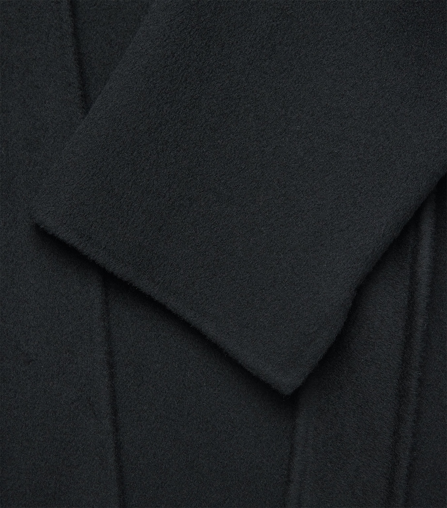 Virgin Wool-Cashmere Wrap Coat BLACK Image 5