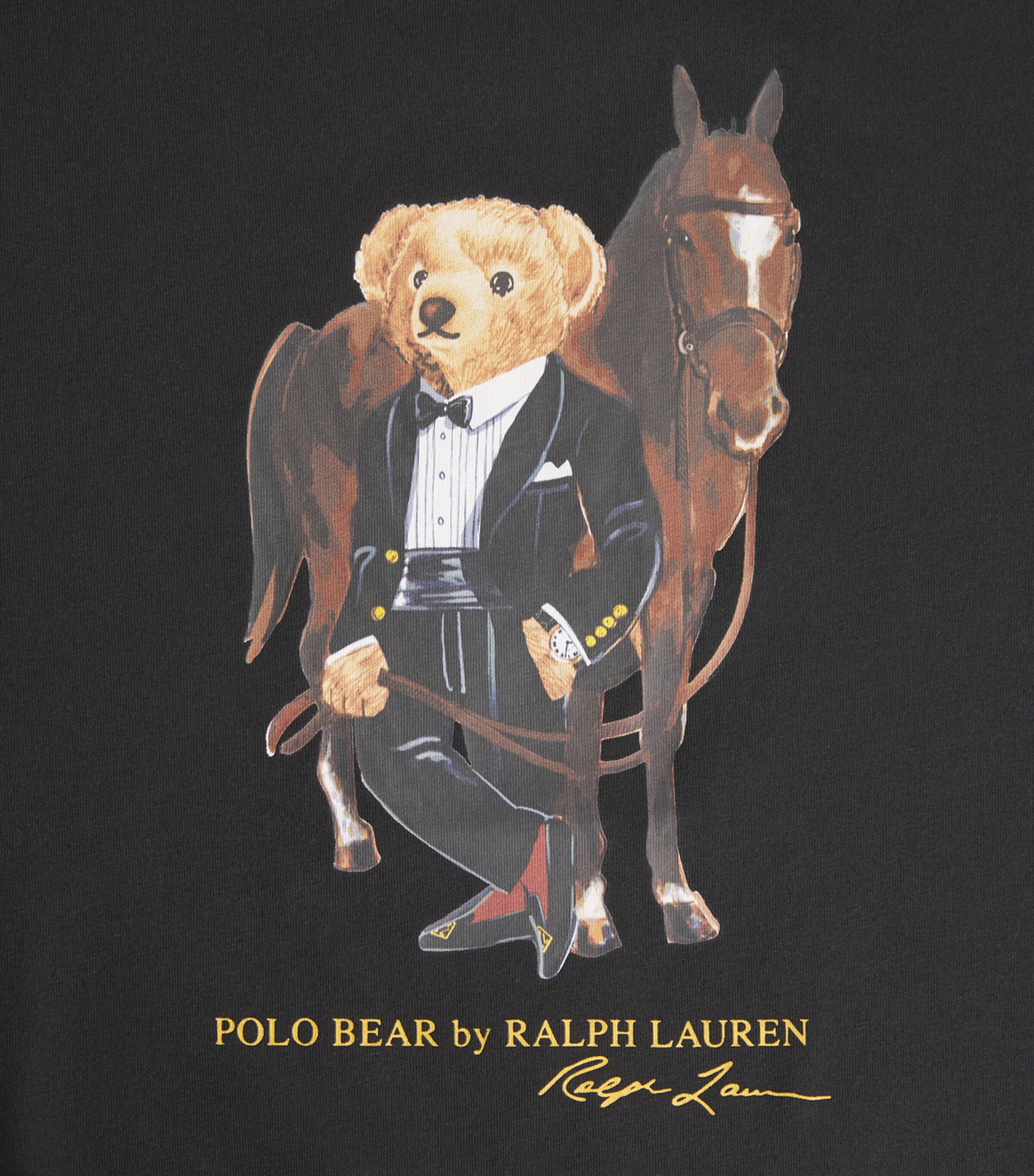 Polo Ralph Lauren Mens Cotton Polo Bear T-Shirt Black Image 5