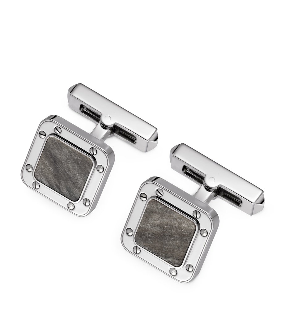 Sterling Silver Santos de Cartier Cufflinks PALLADIUM Image 2