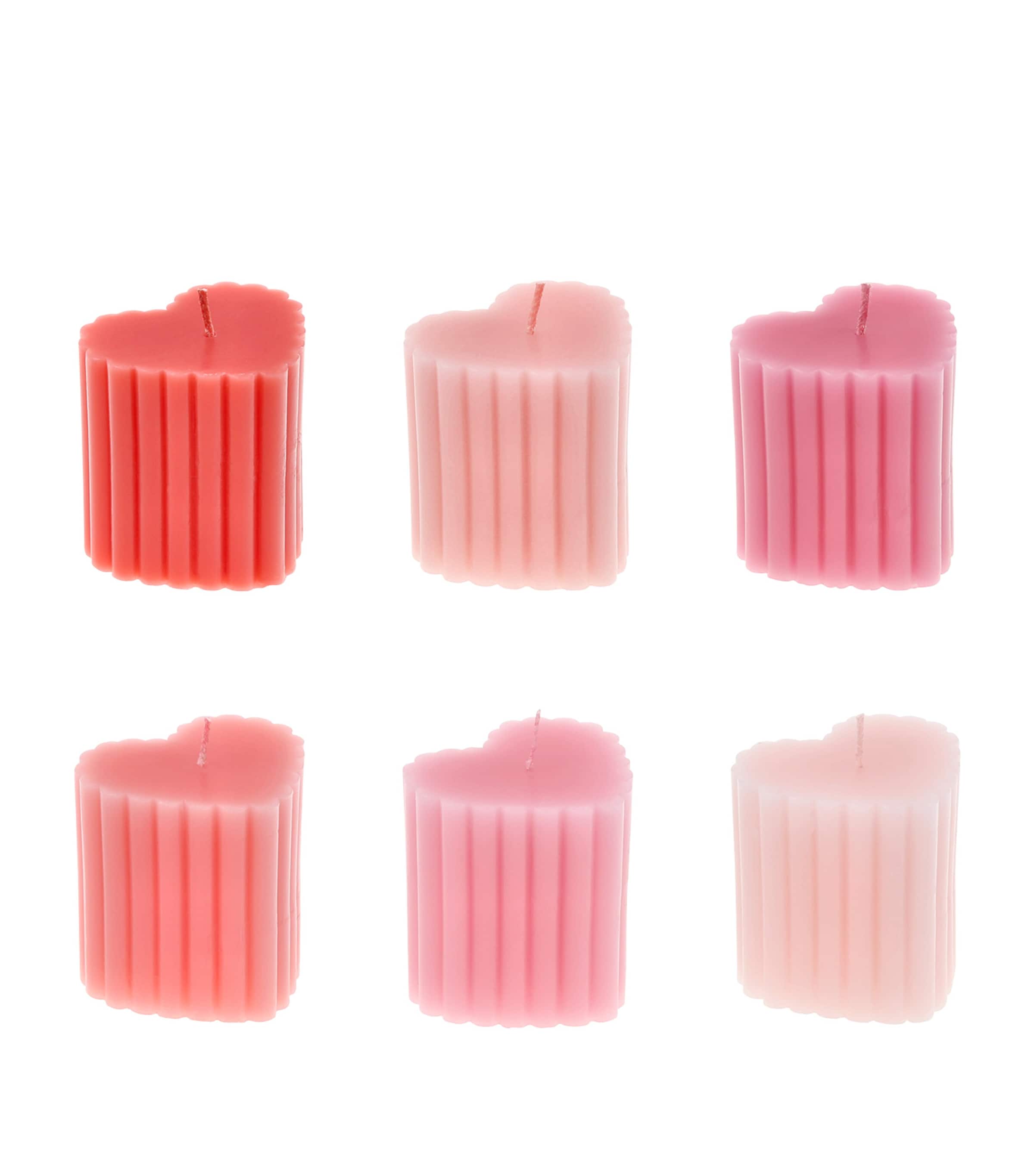 Meri Meri x Liberty Scalloped Heart Candles (Set of 6) Image 2