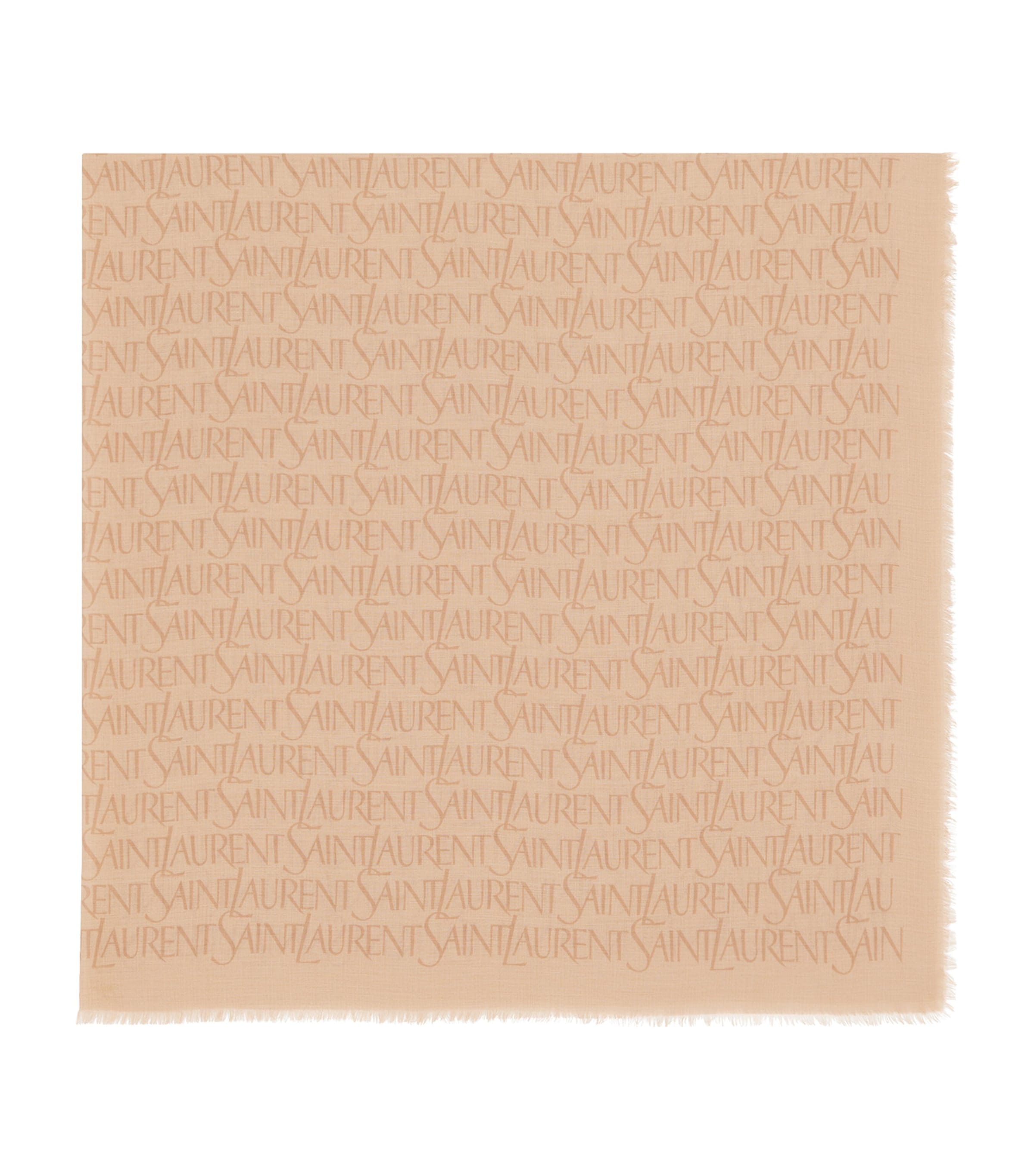Saint Laurent Square Scarf In Nude