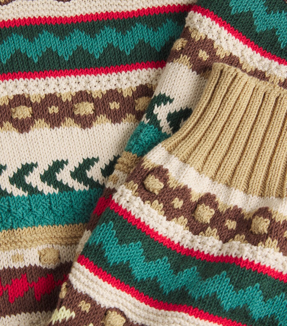 Jacquard Geometric Sweater BISCUIT Image 5