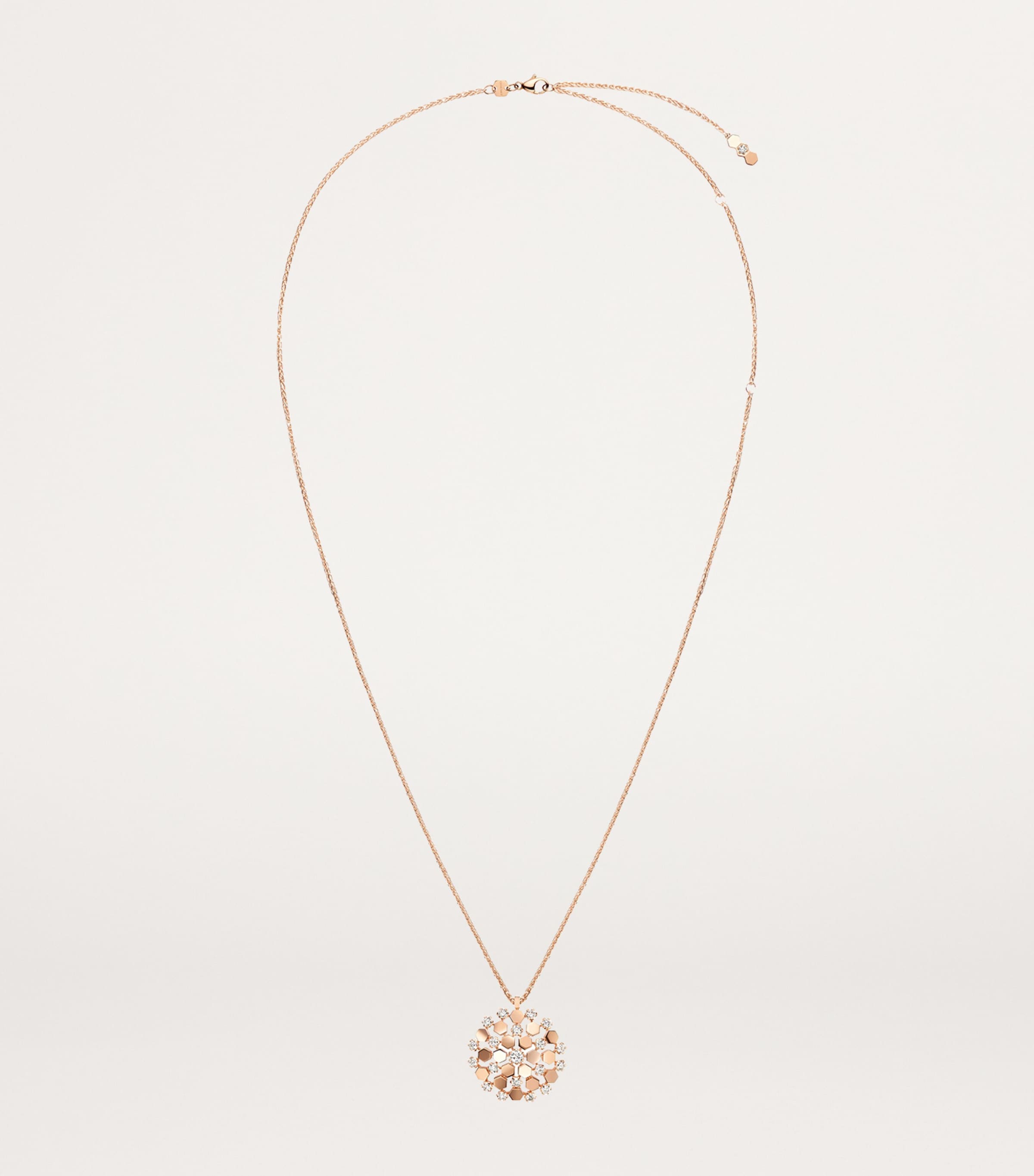 Rose Gold and Diamond Bee de Chaumet Pendant Necklace PINK GOLD Image 2