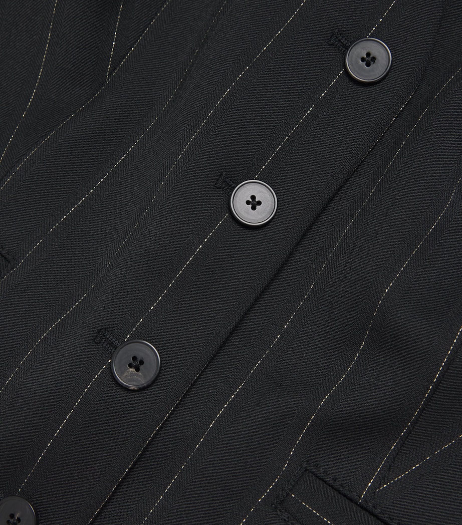 Metallic Pinstripe Waistcoat BLACK/GOLD Image 5
