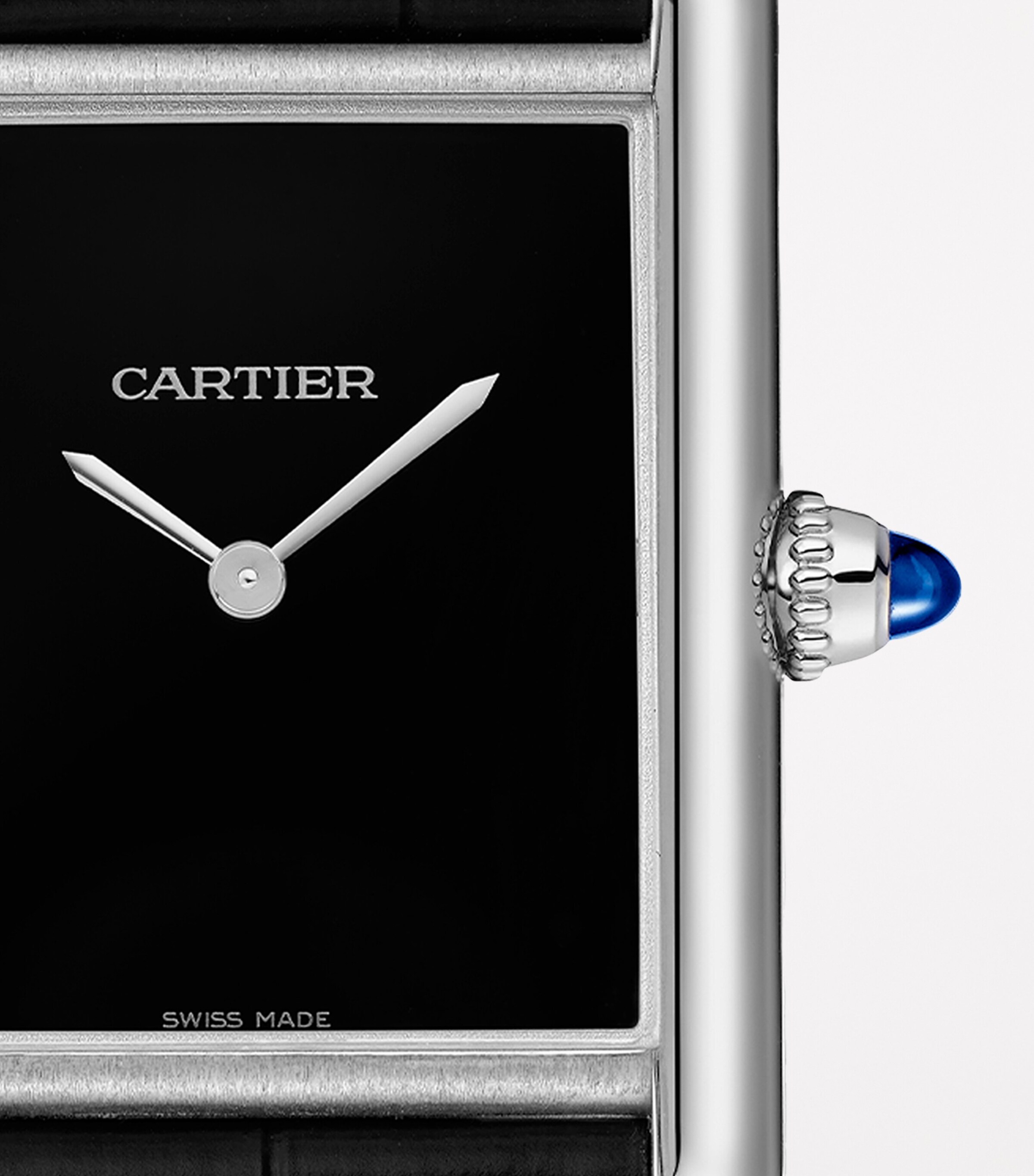 Cartier Stainless Steel Tank Louis Cartier Watch 33.7mm Black Image 8