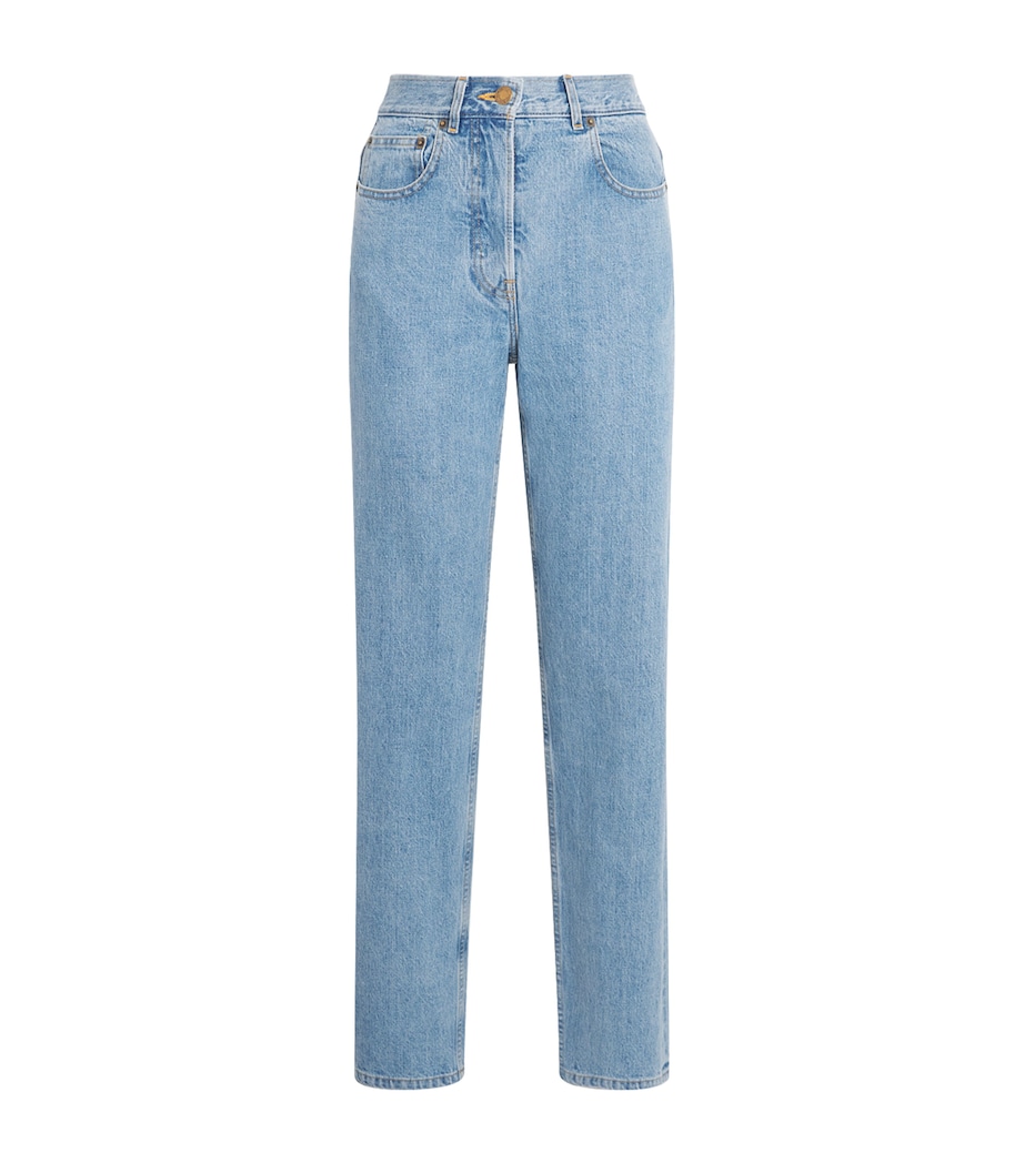 Thom Browne Womens Straight Jeans Light Blue Image 1