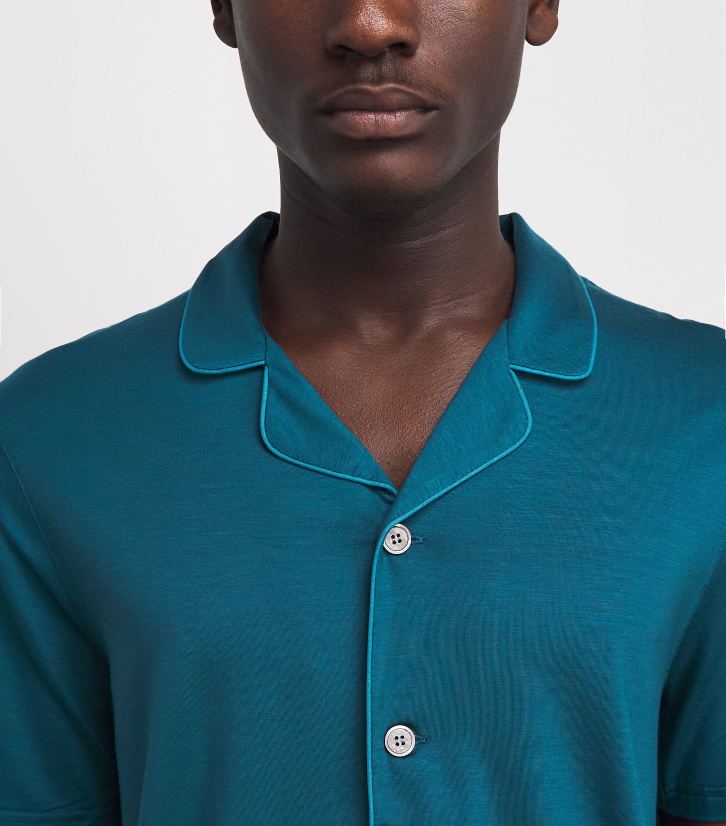 Derek Rose Mens Micromodal Basel Pyjama Set Tea Image 3